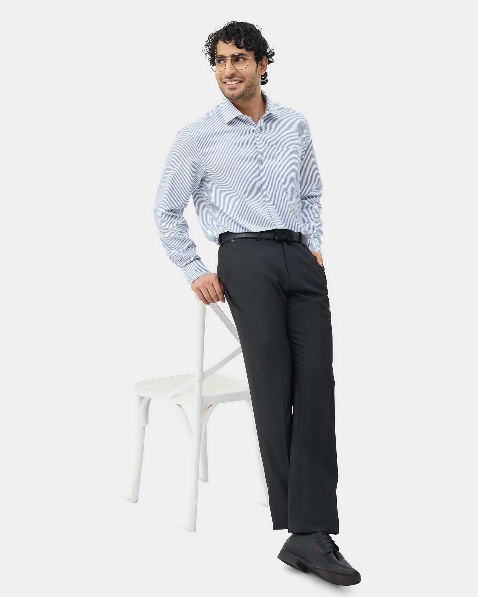 Charcoal Textured Trouser - Credor