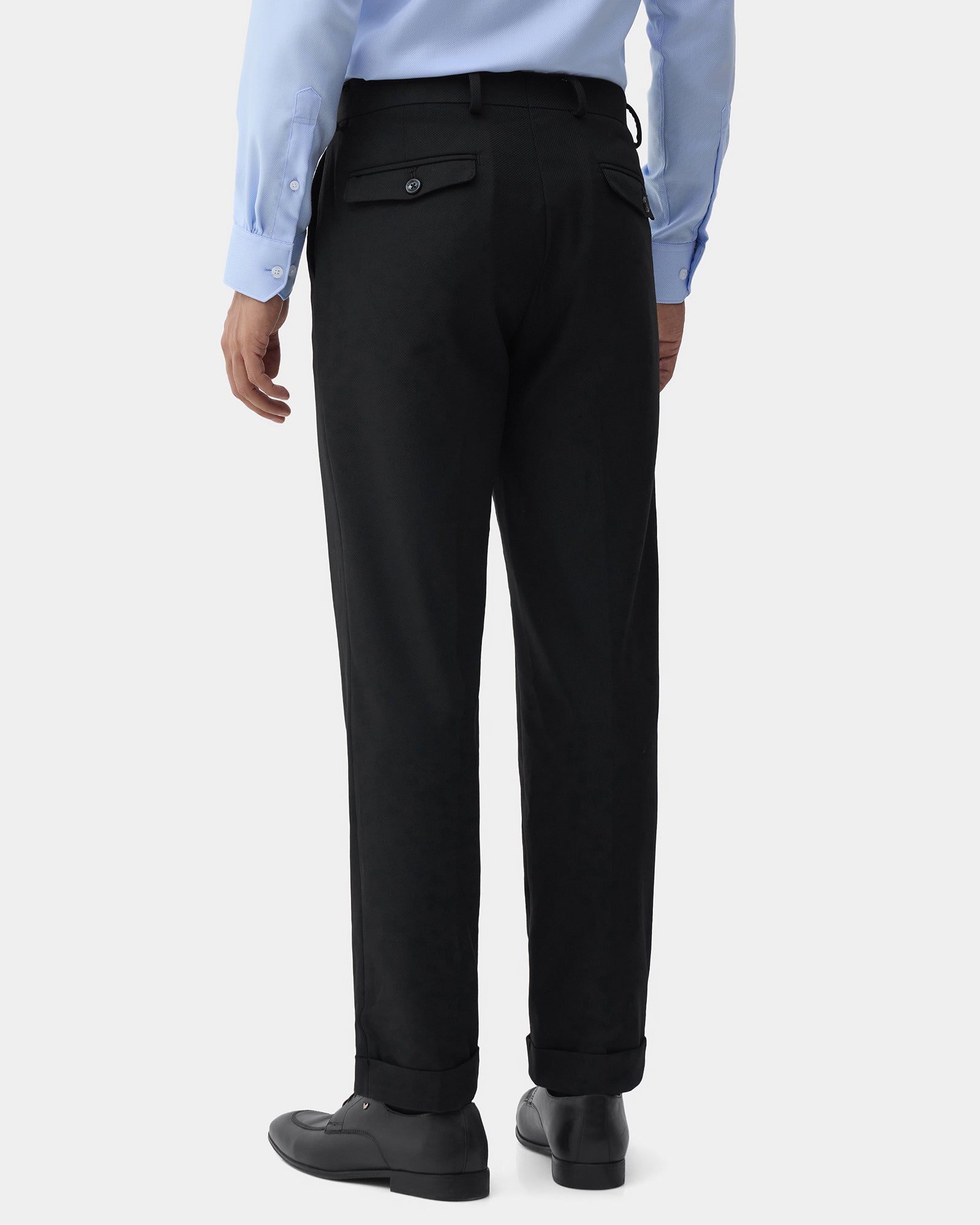 Black Textured Trouser - Farer