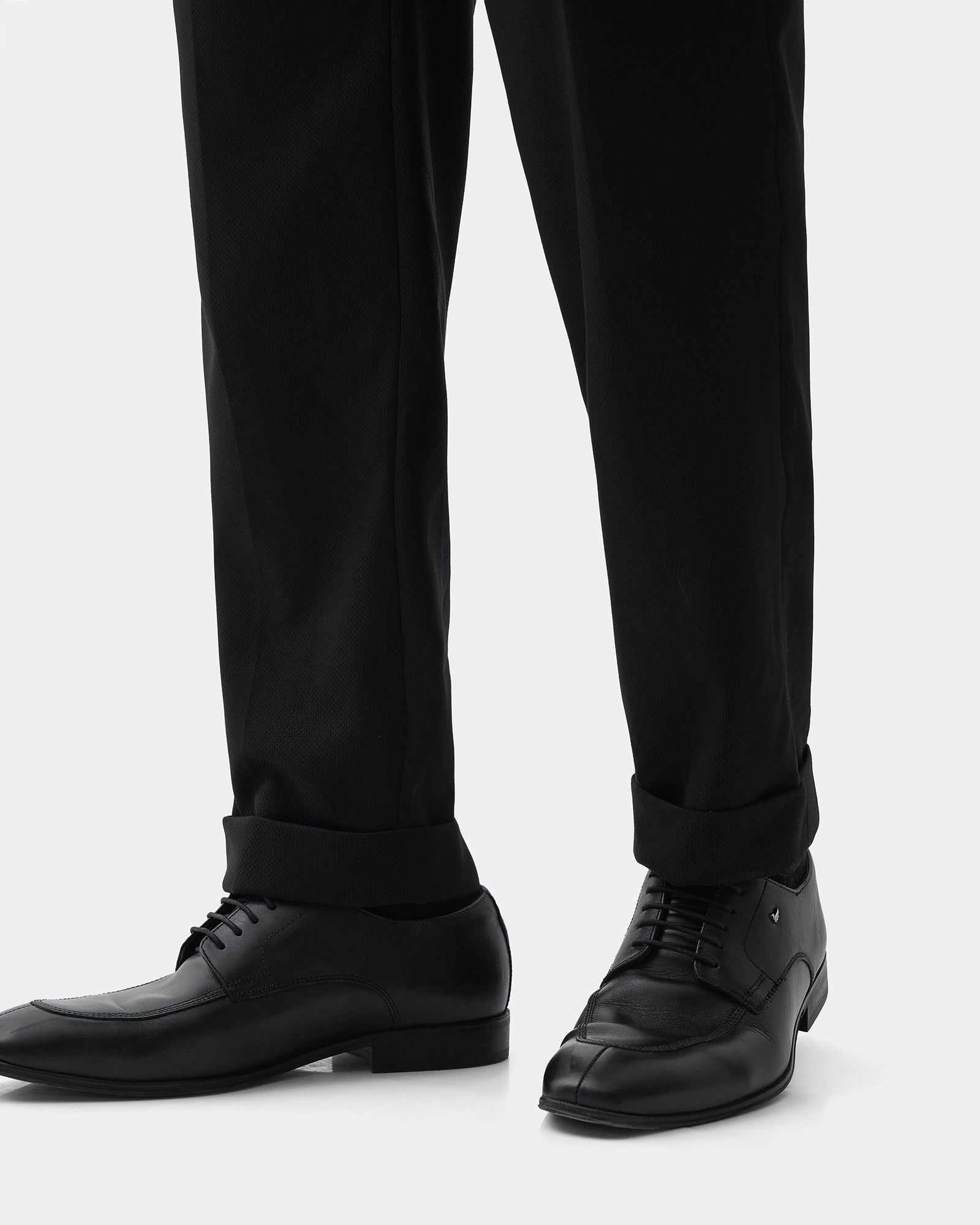 Black Textured Trouser - Farer