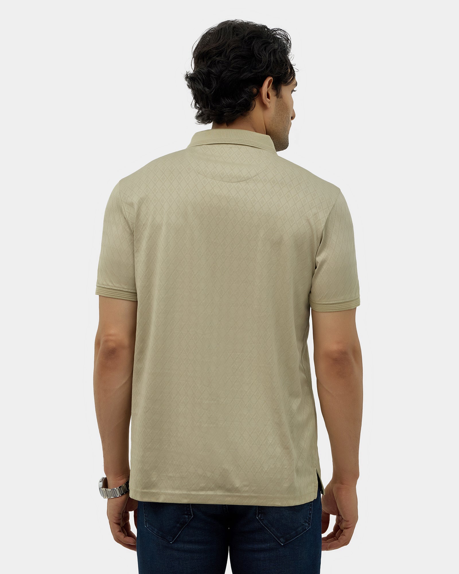 Dusty Luxe Green Textured Polo - Lab