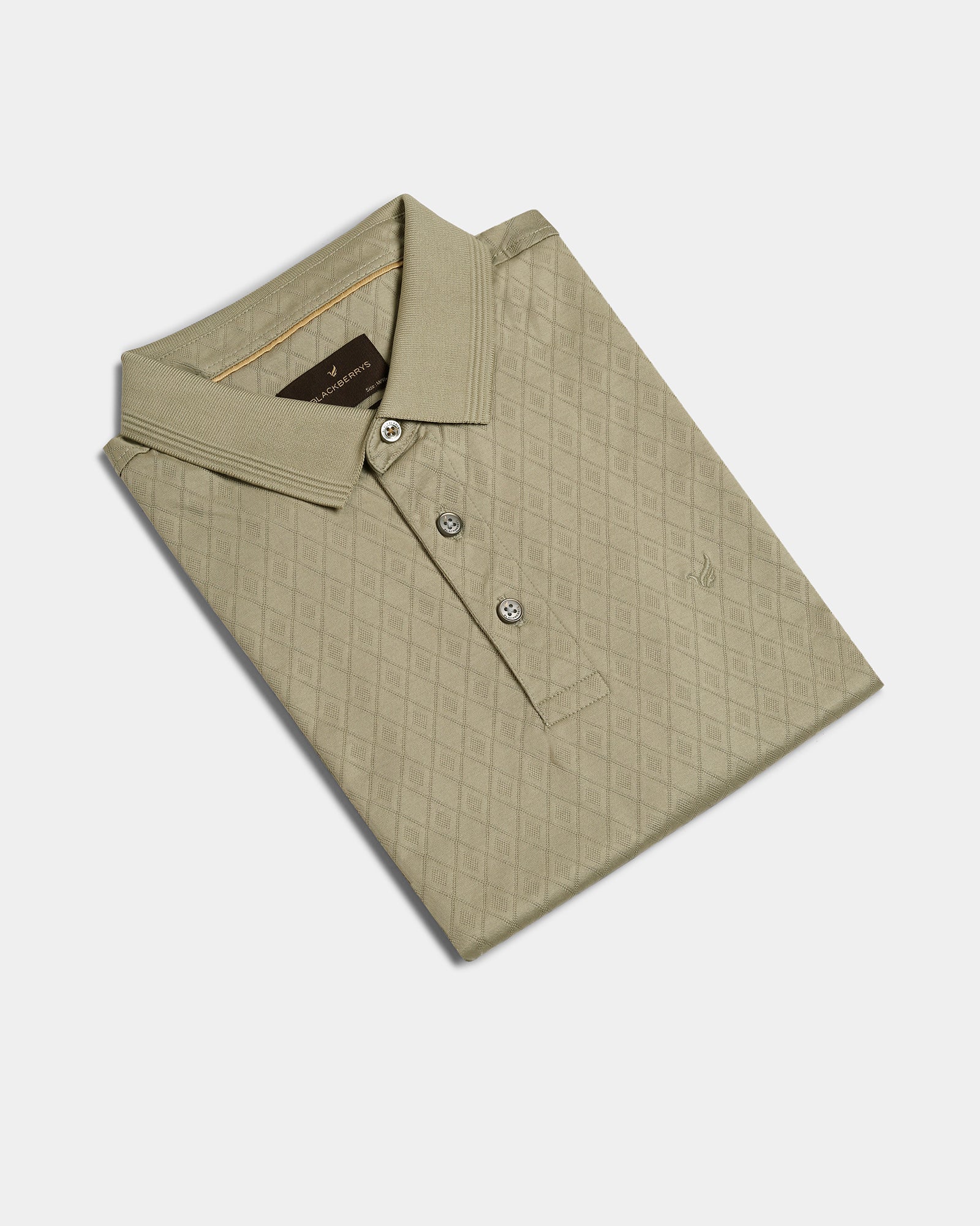 Dusty Luxe Green Textured Polo - Lab