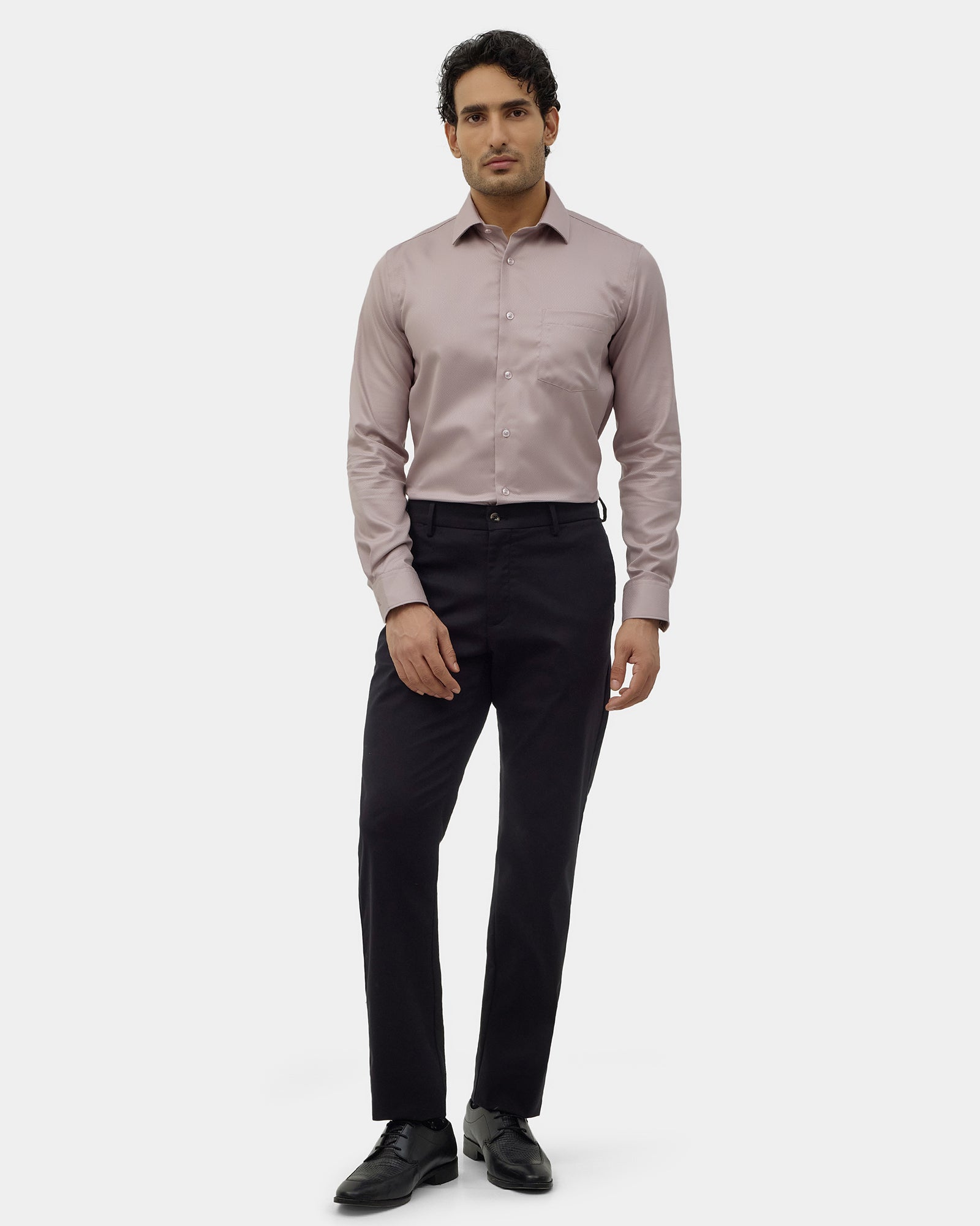 Dusty Pink Unwrinkle Textured Shirt - P31