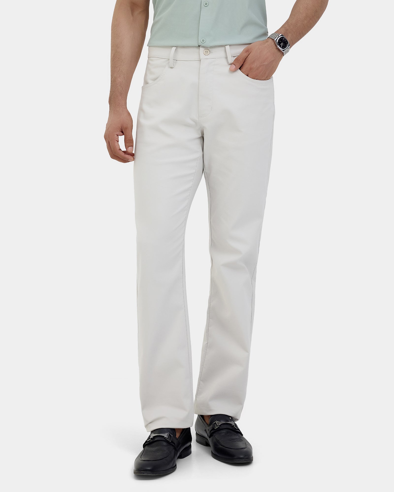 Ecru TechPro Textured Khakis - Kora