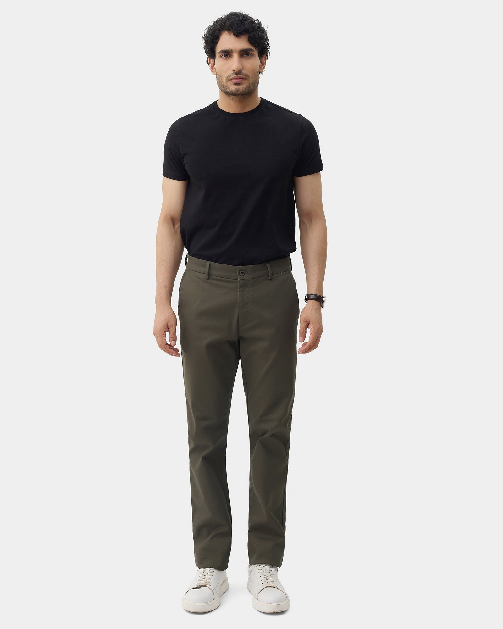 Olive Textured Khakis - Huang
