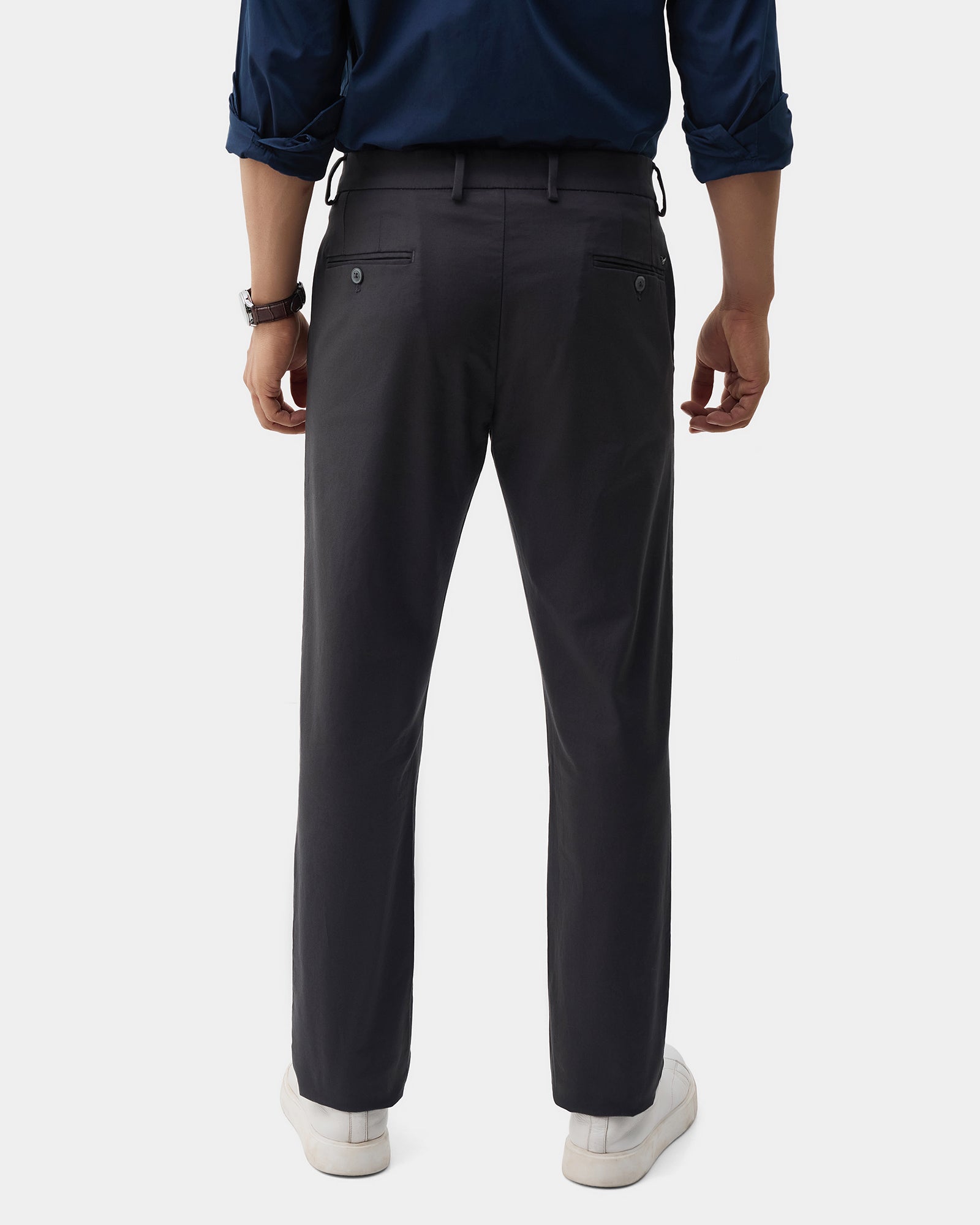 Charcoal Textured Khakis - Huang