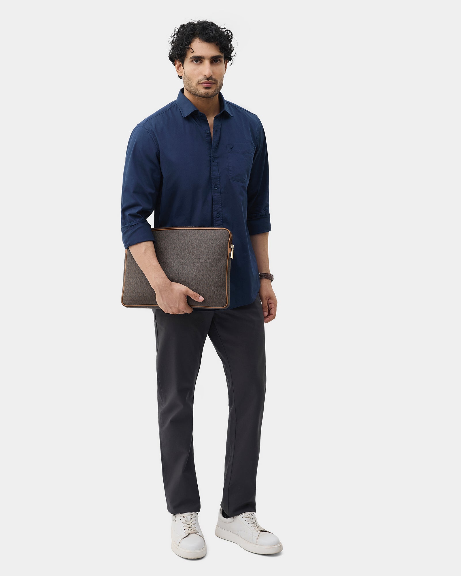 Charcoal Textured Khakis - Huang