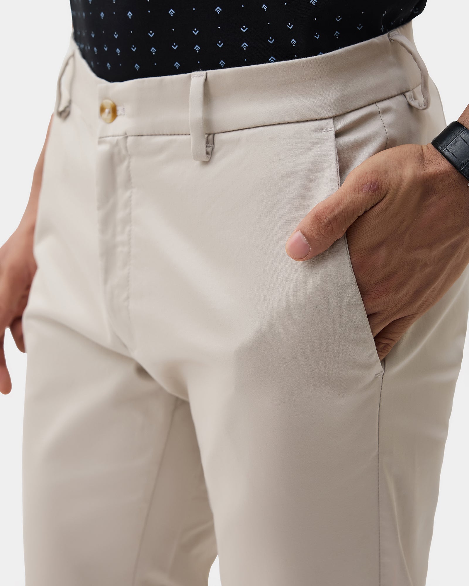 Stone Unwrinkle Solid Khakis - Bromo