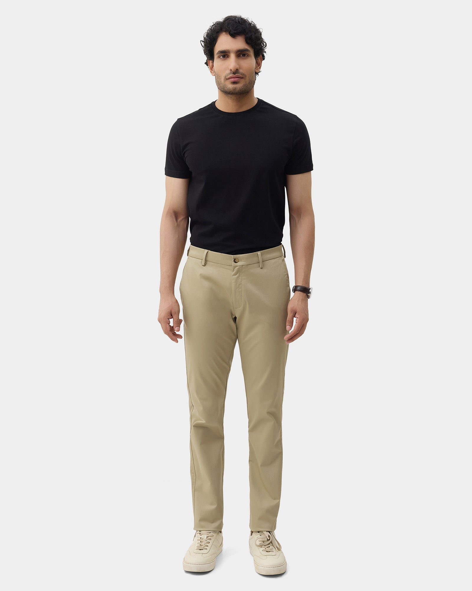 Khaki Unwrinkle Solid Khakis - Bromo
