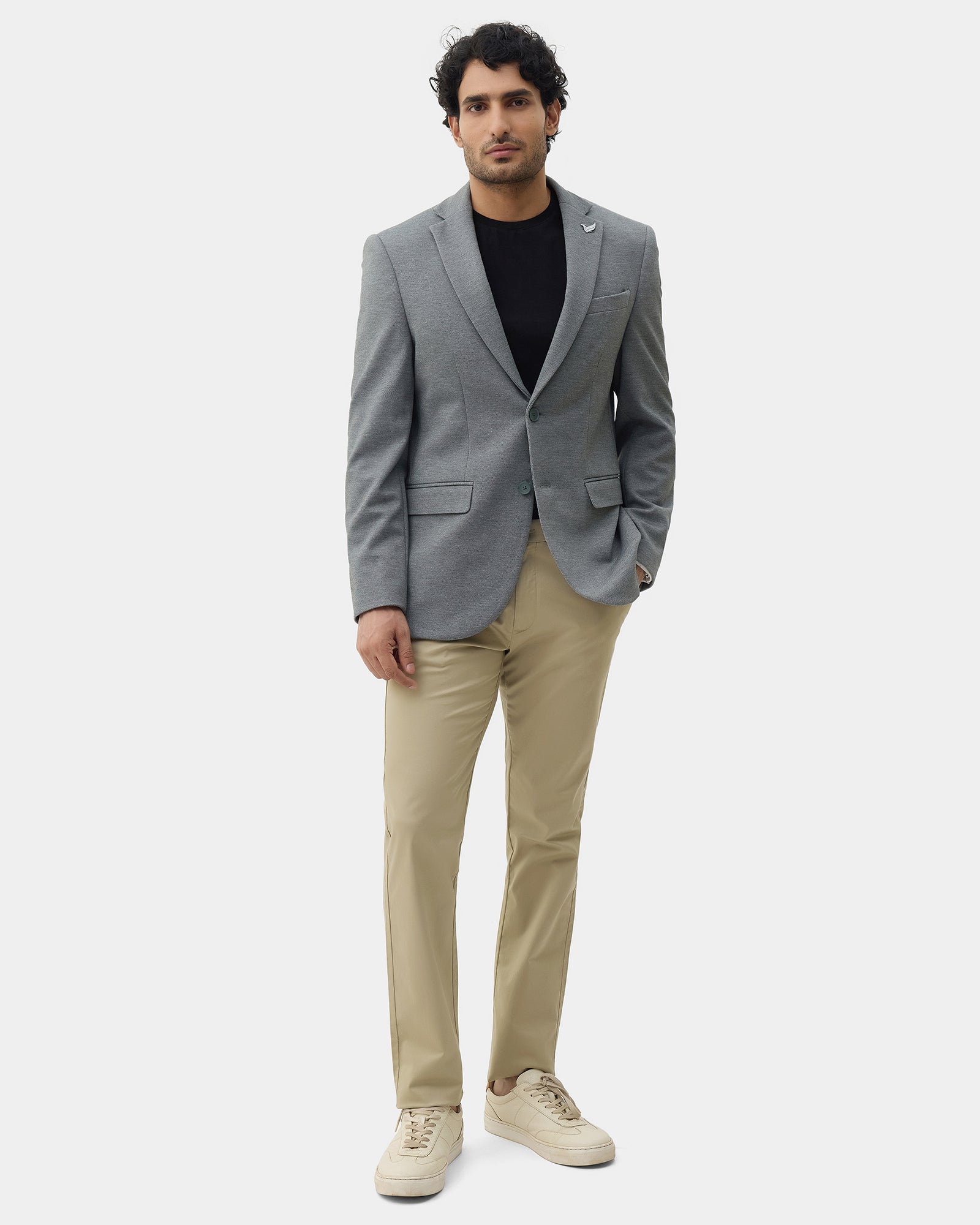 Khaki Unwrinkle Solid Khakis - Bromo