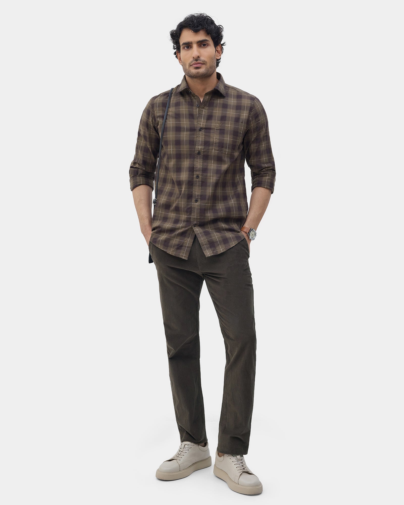 Olive Textured Khakis - Zagros