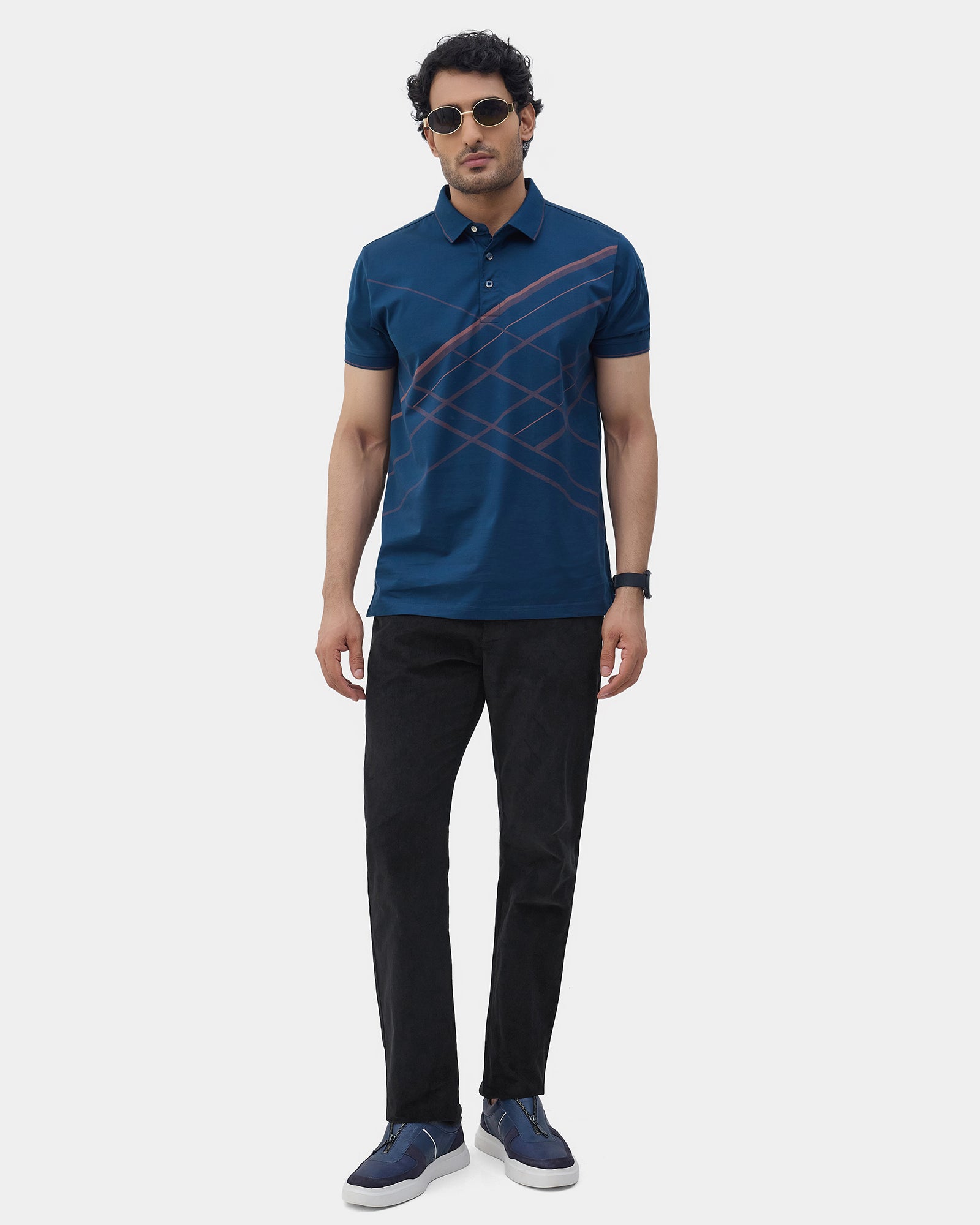 Black Textured Khakis - Zagros