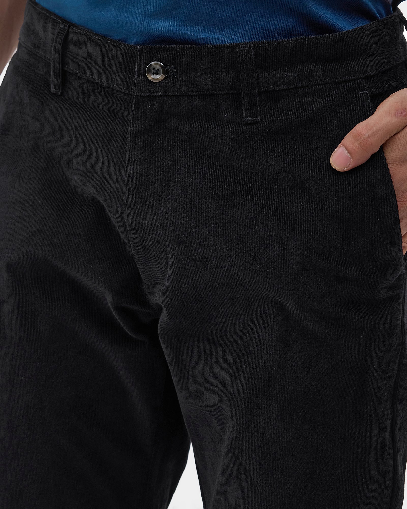 Black Textured Khakis - Zagros