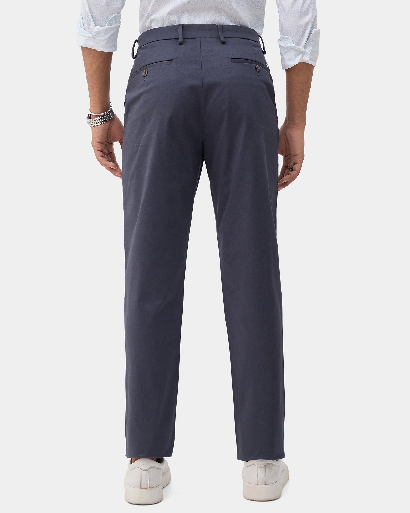 Blue Solid Khakis - Bromo