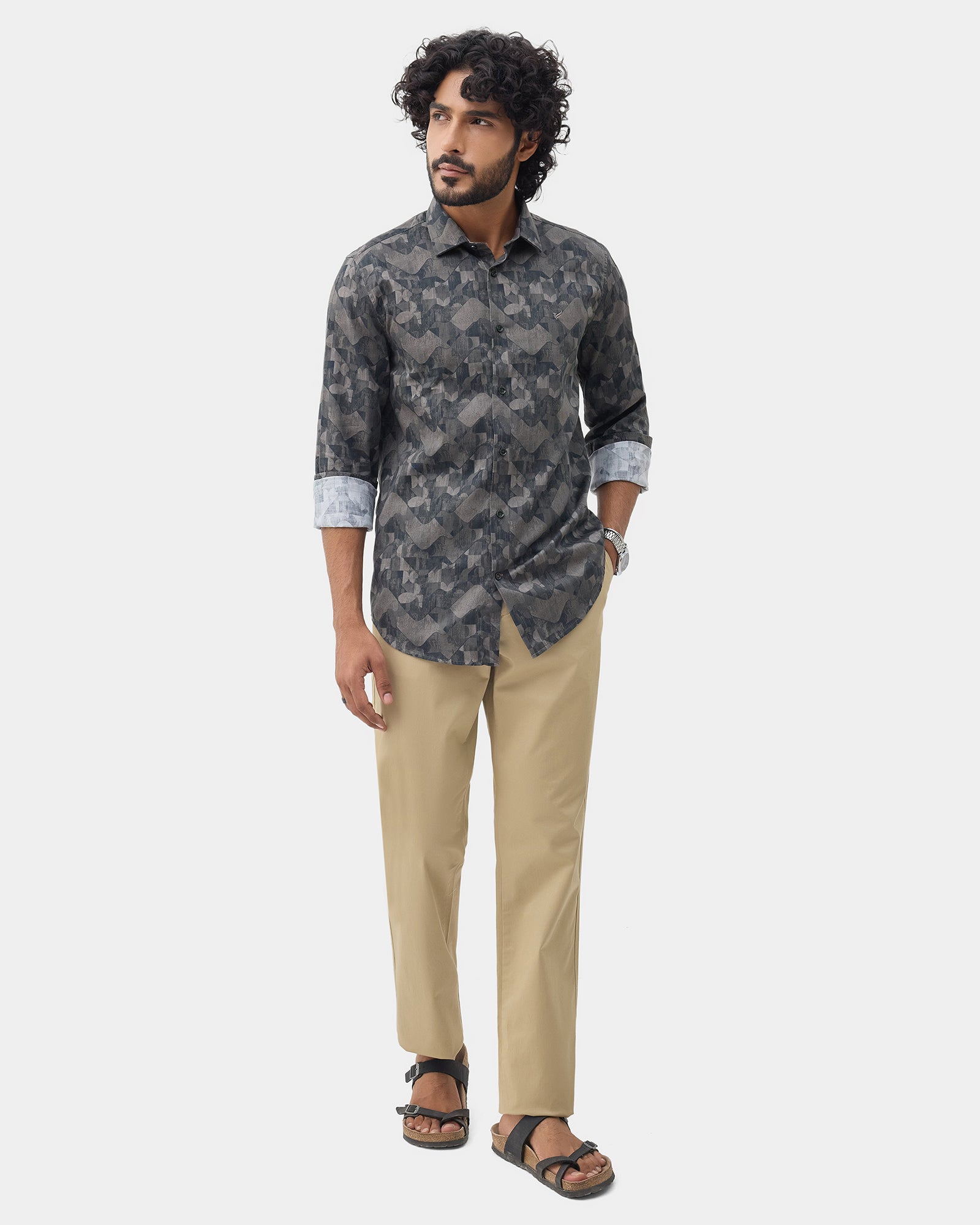 Khaki Solid Khakis - Bromo