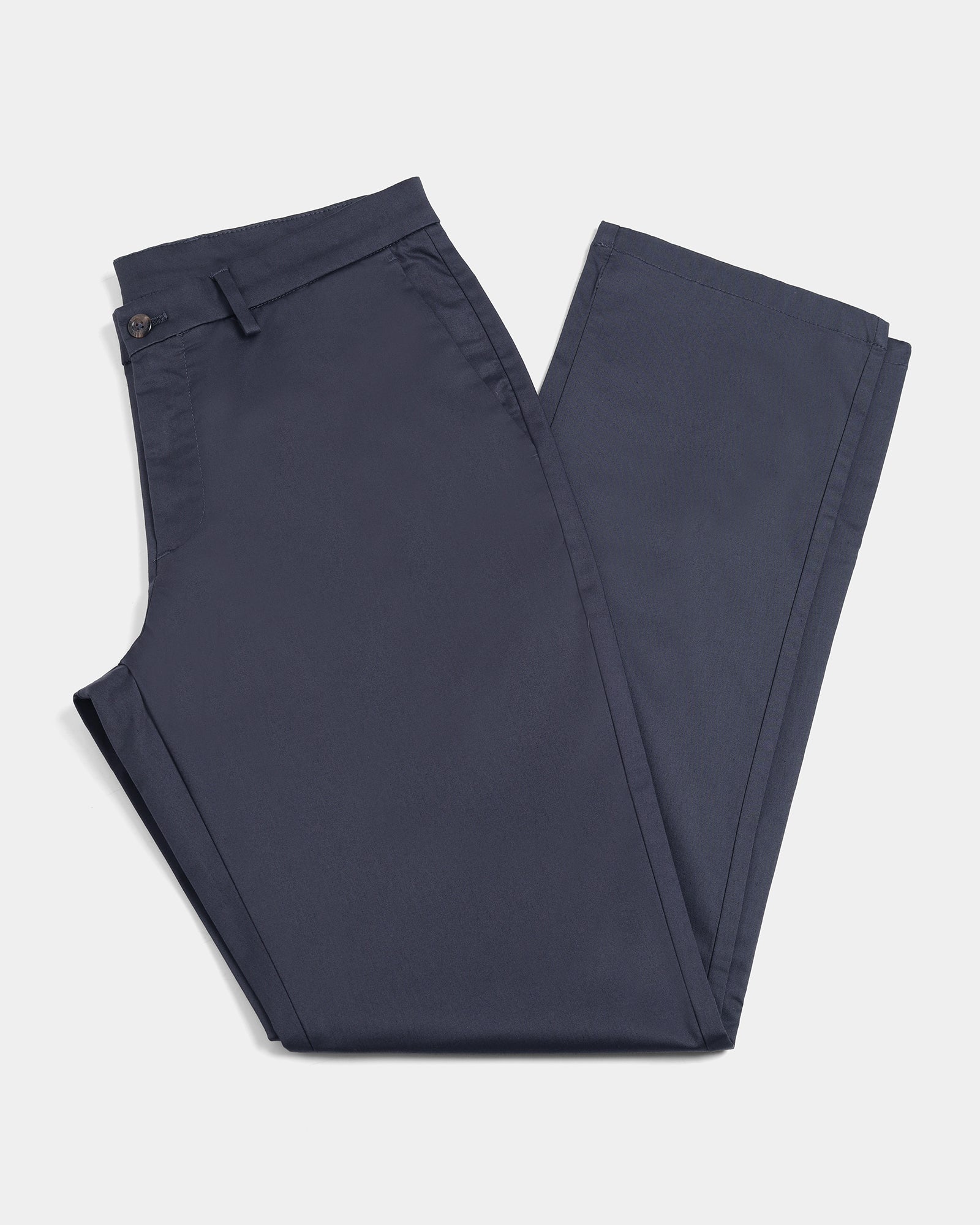 Blue Unwrinkle Solid Khakis - Bromo