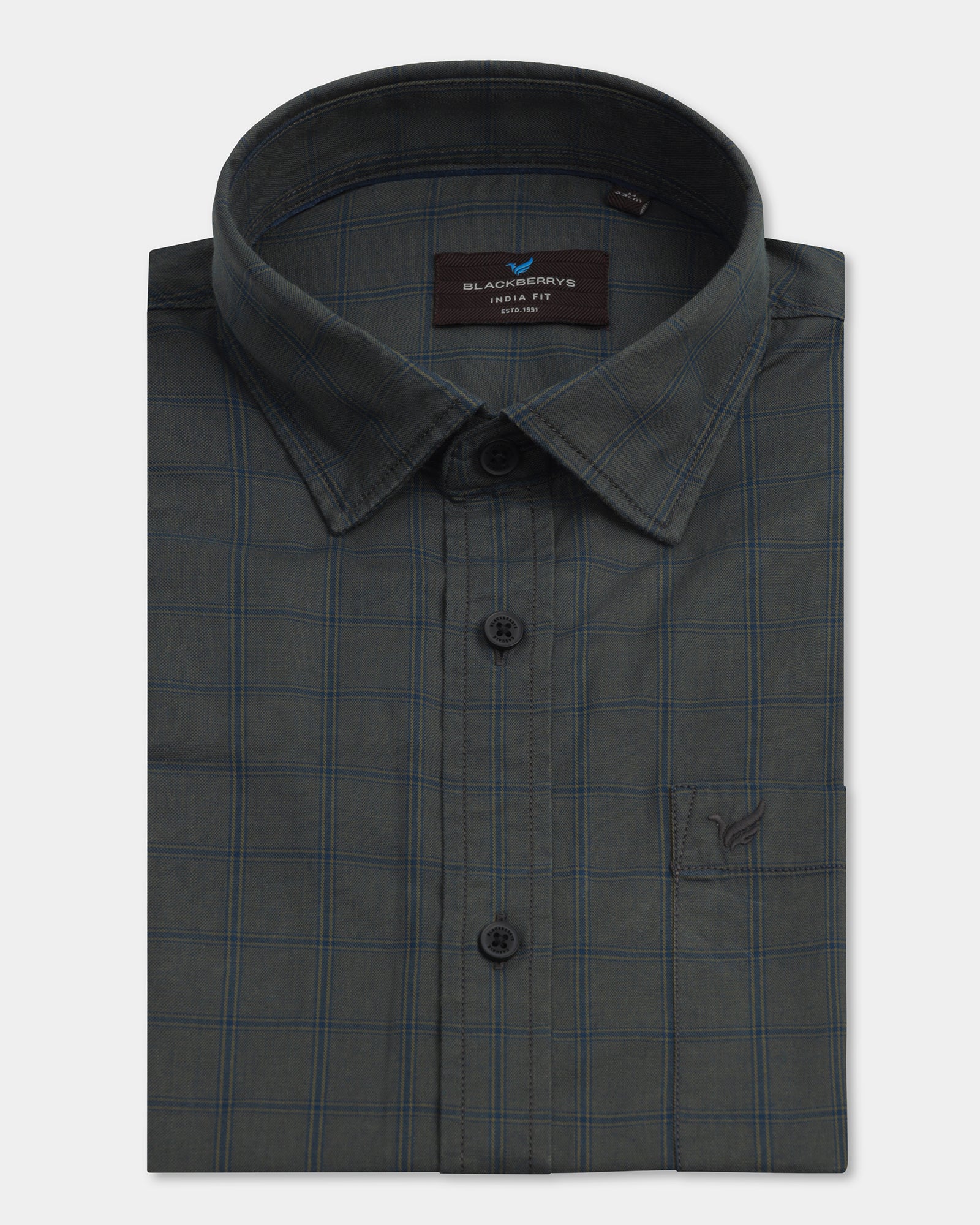 Olive Check Shirt - Nipon