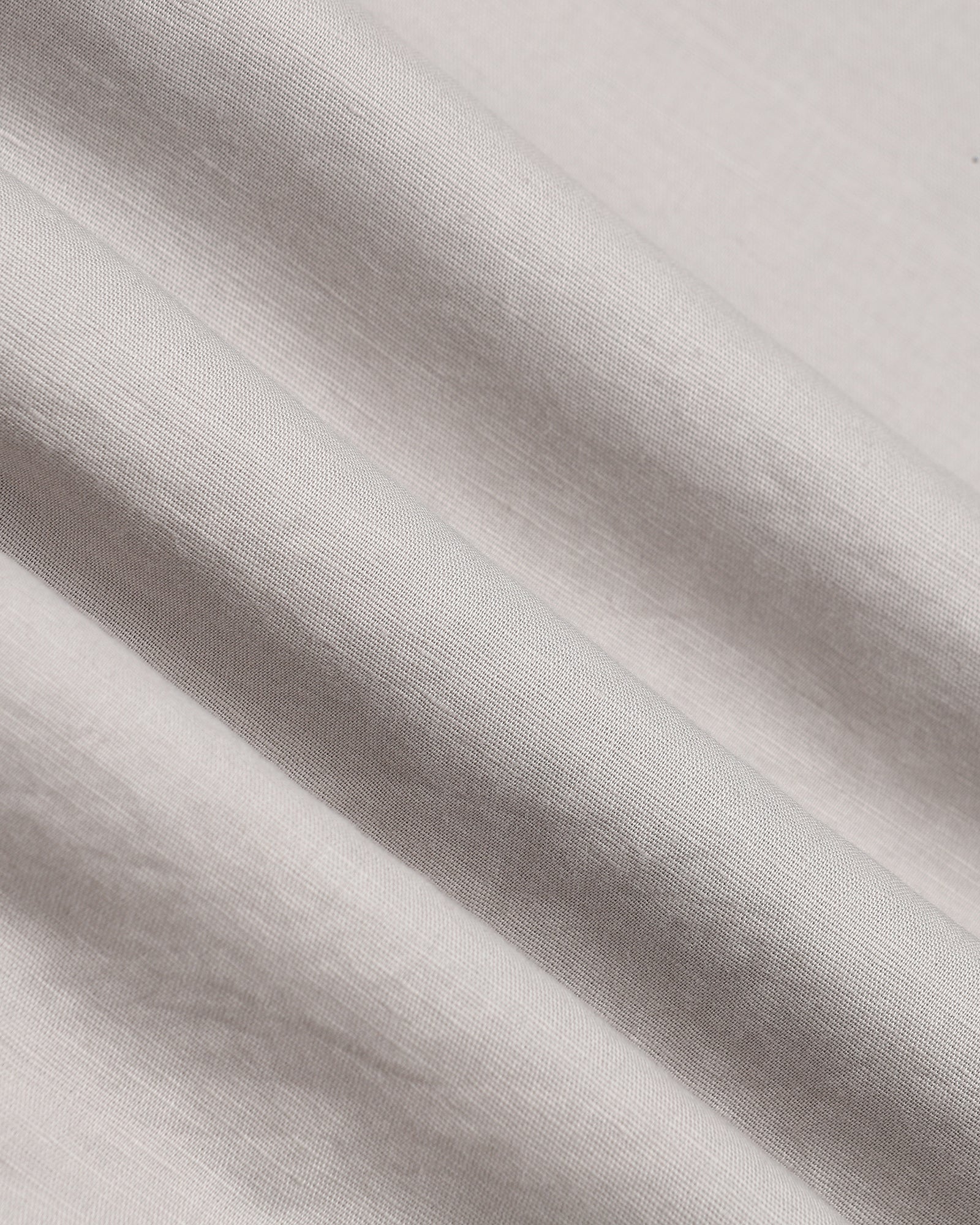 Light Grey Linen Solid Shirt - Cleo
