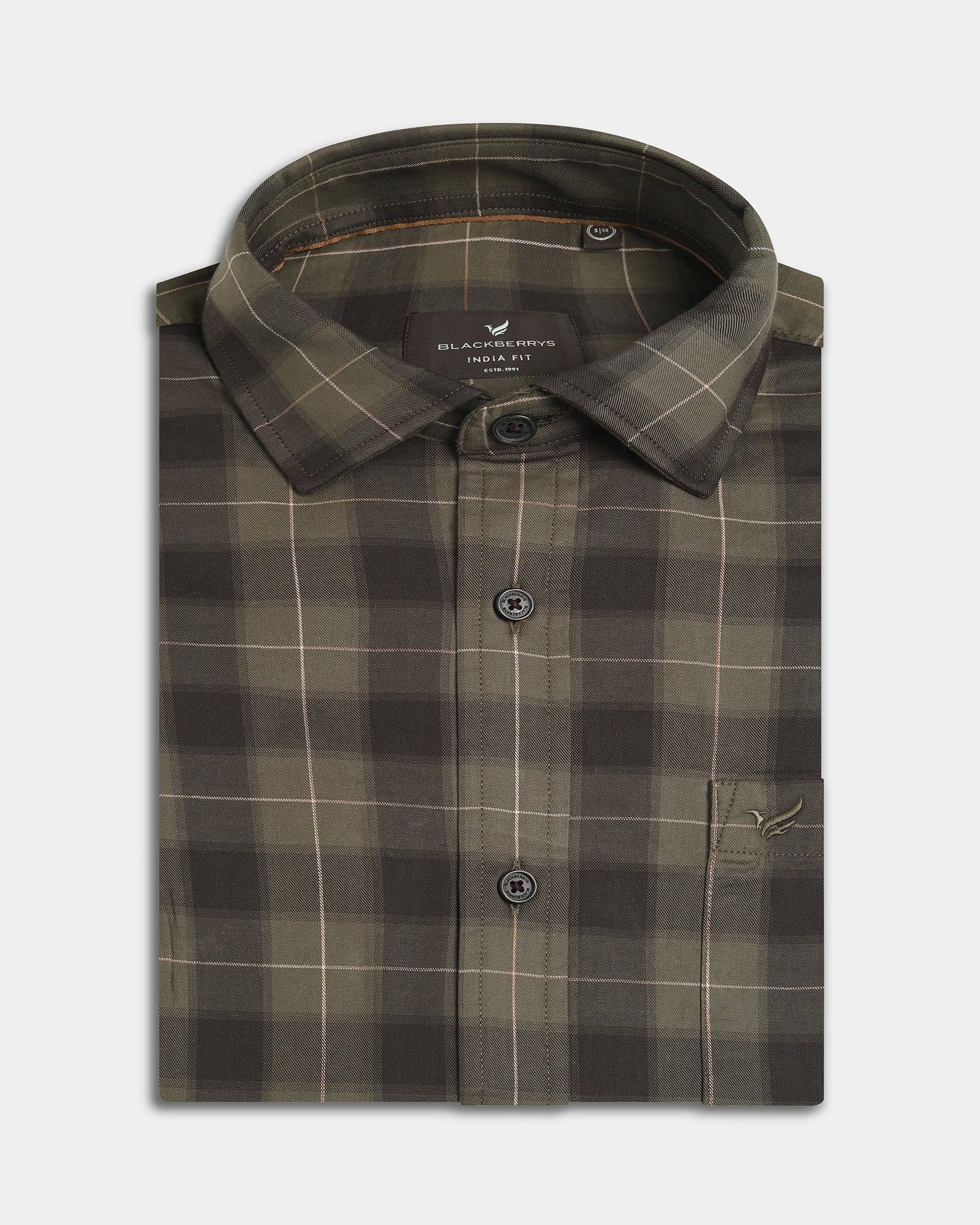 Olive Check Shirt - Wolfer