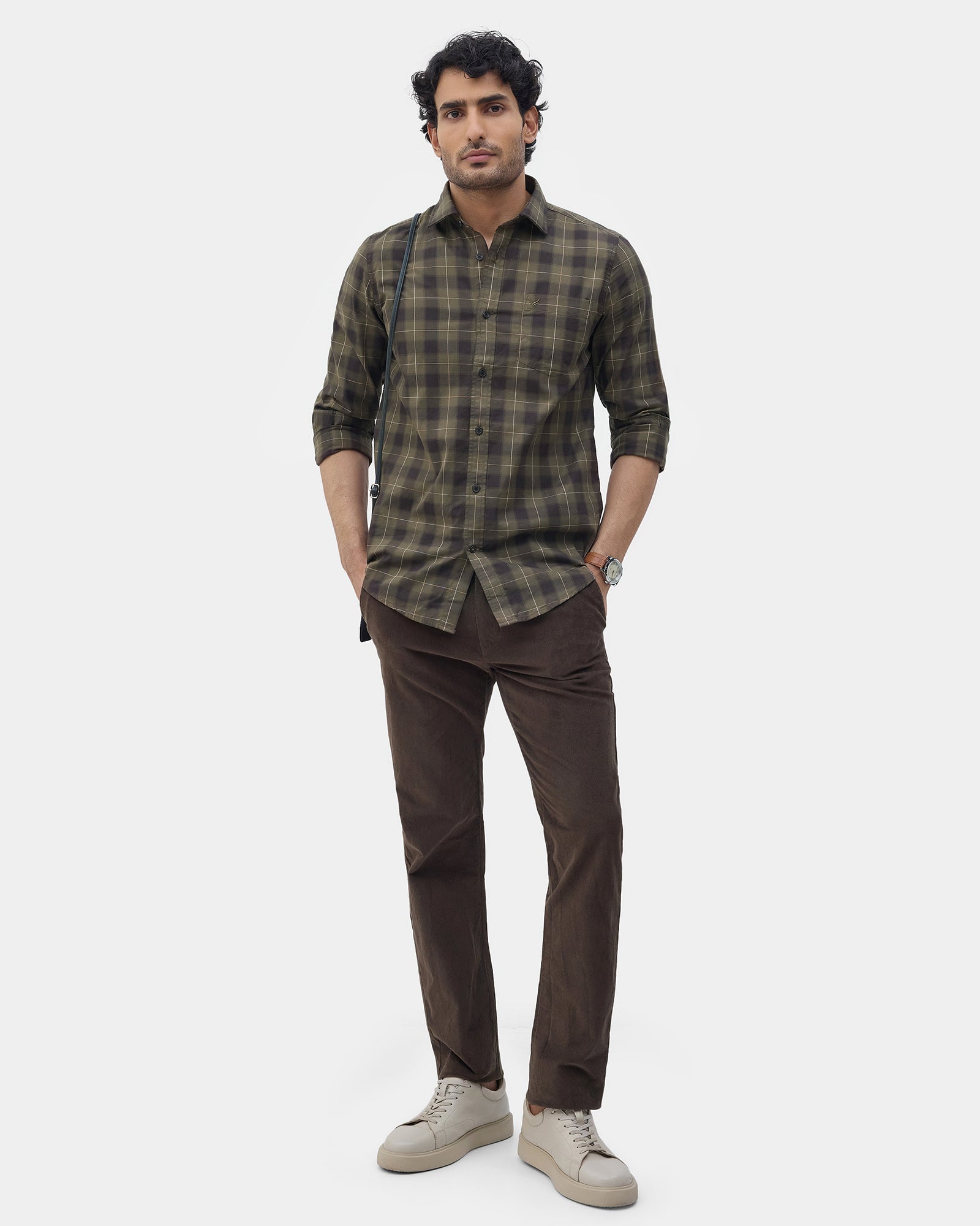 Olive Check Shirt - Wolfer