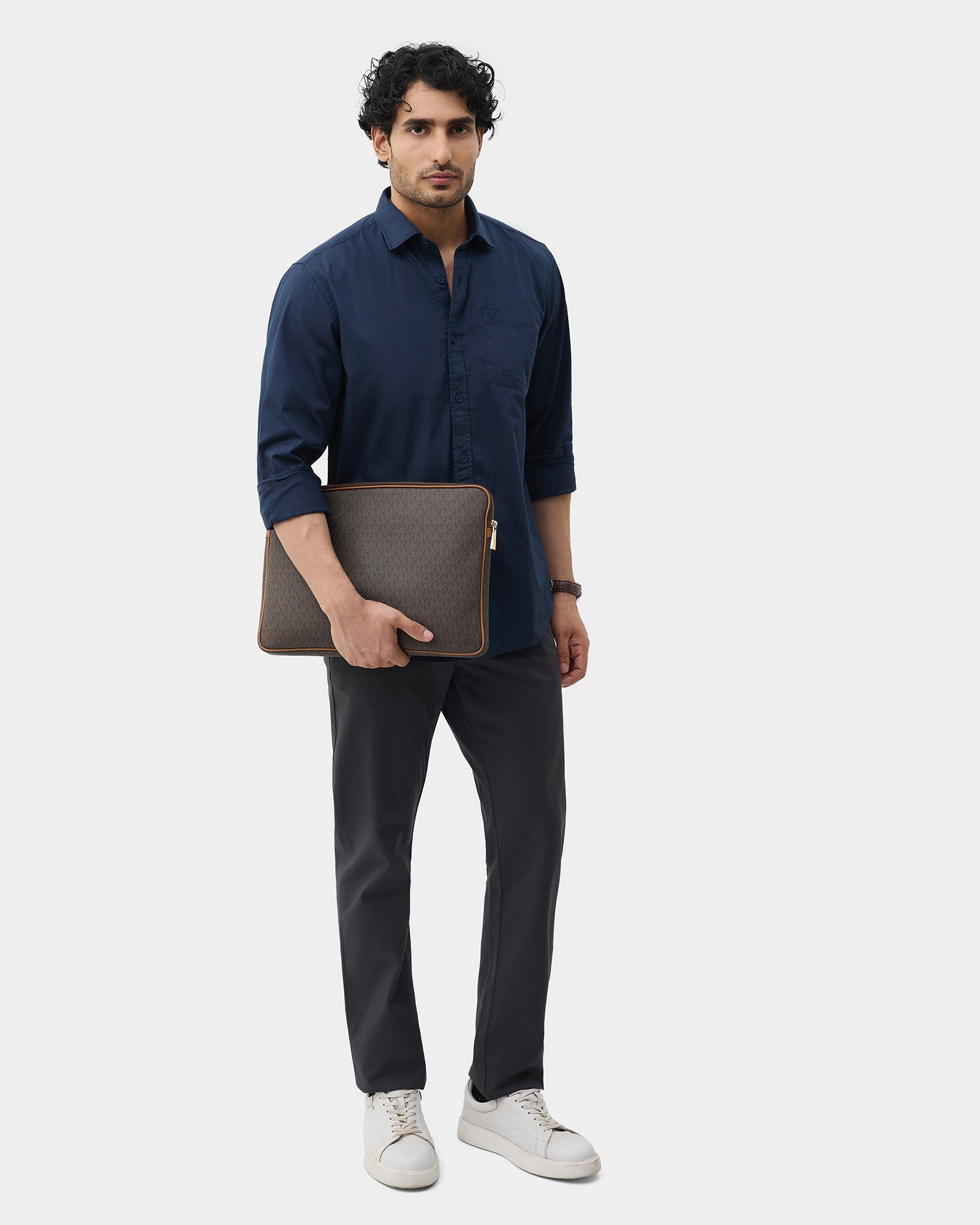 Dark Blue Solid Shirt - Zento