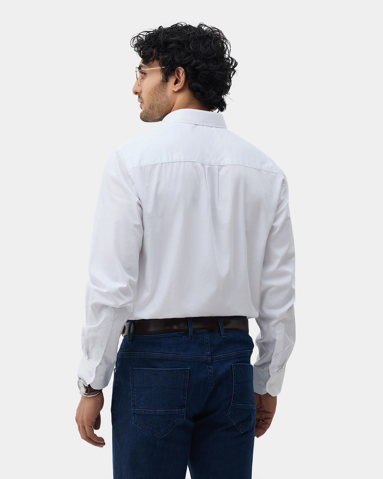 White Solid Shirt - Zento