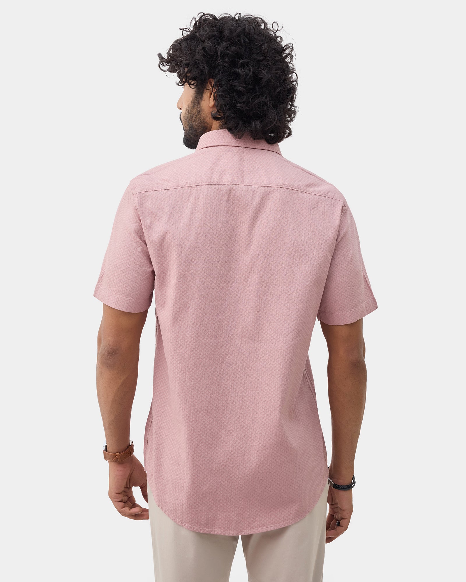 Dusty Pink Textured Shirt - Jemy