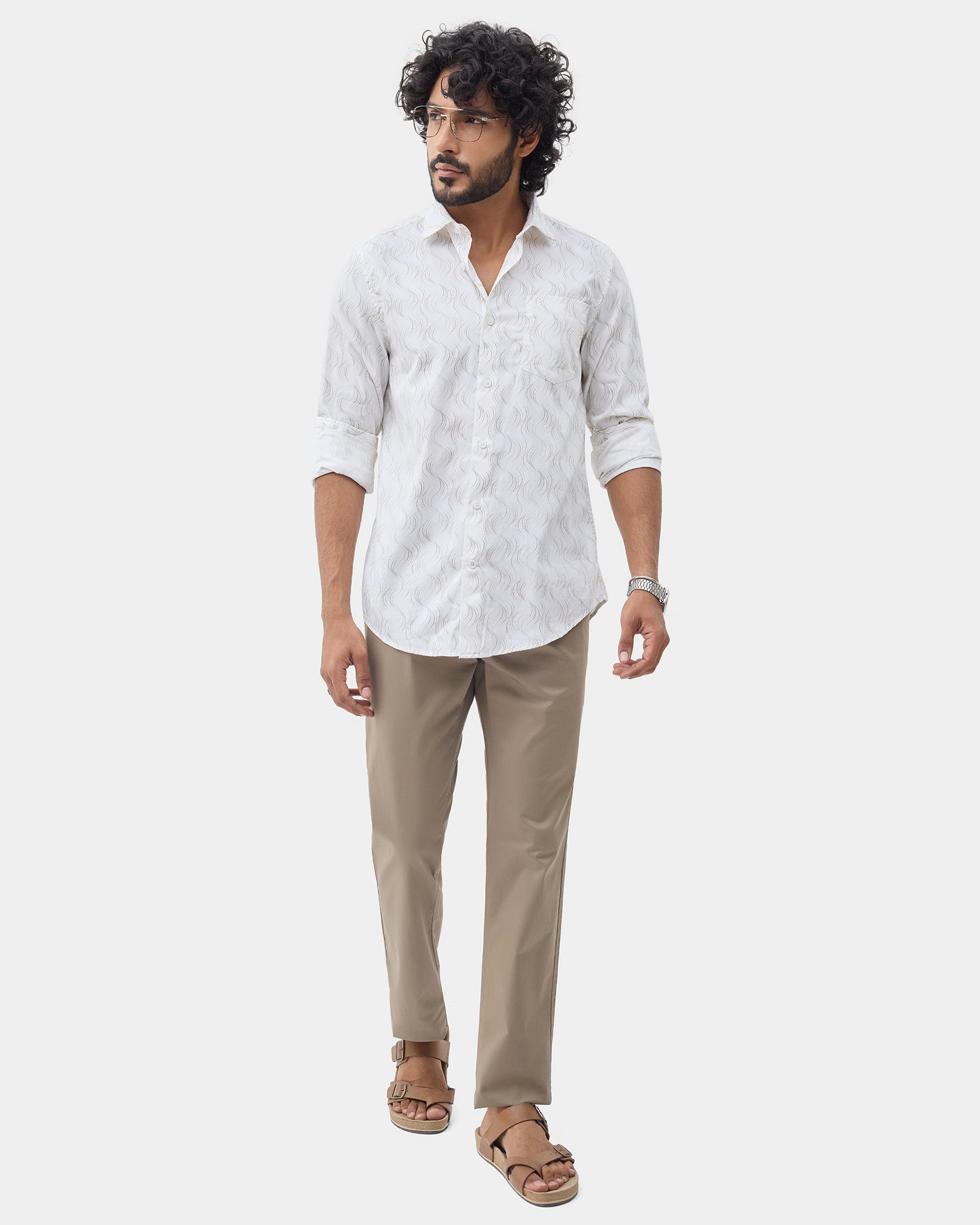 White Printed Shirt - Keno
