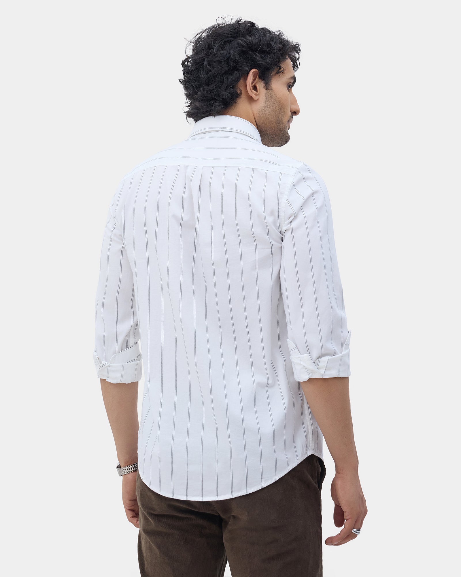 Off White Stripe Shirt - Rosten
