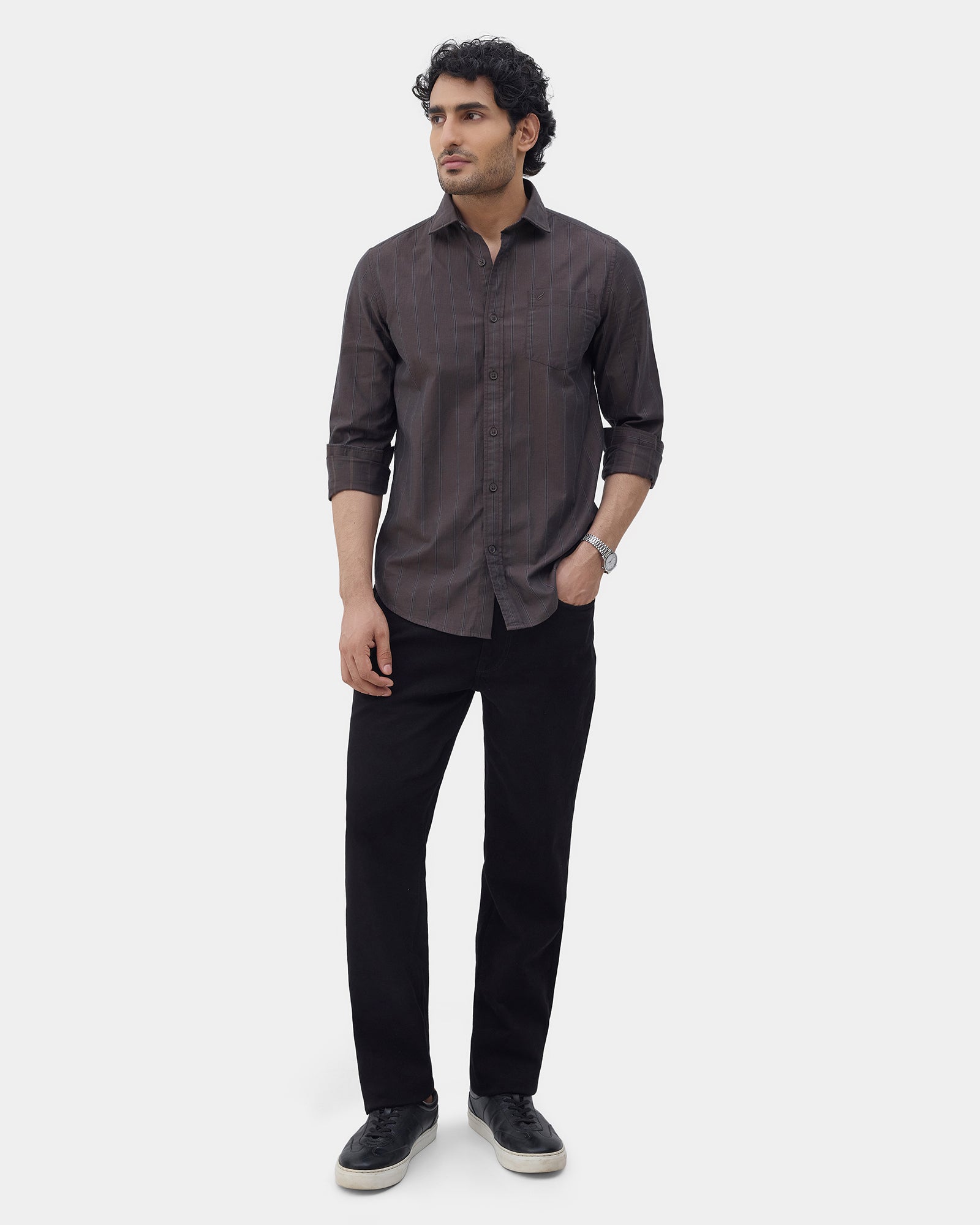 Brown Stripe Shirt - Rosten