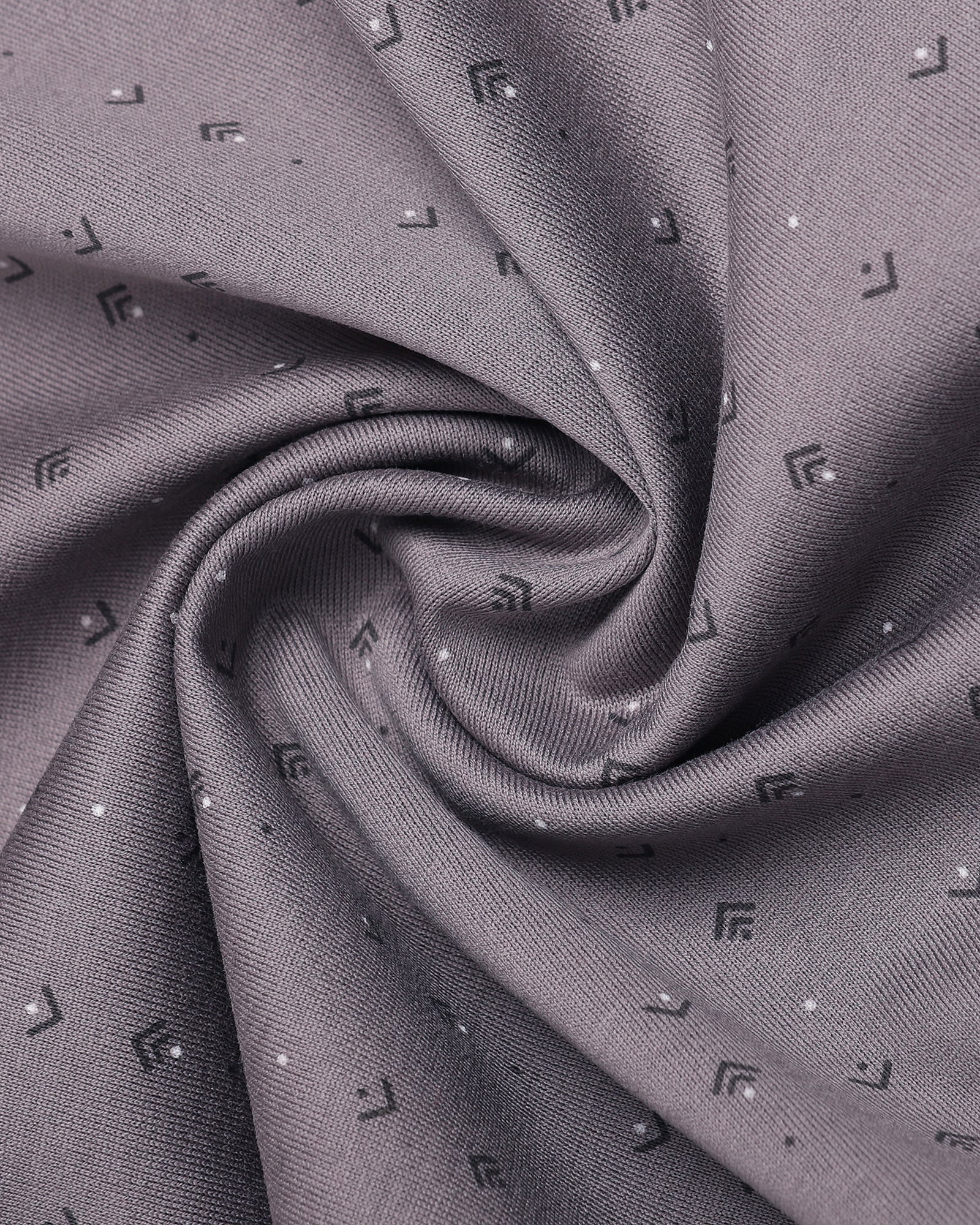 Front Gray Printed Polo - Kima