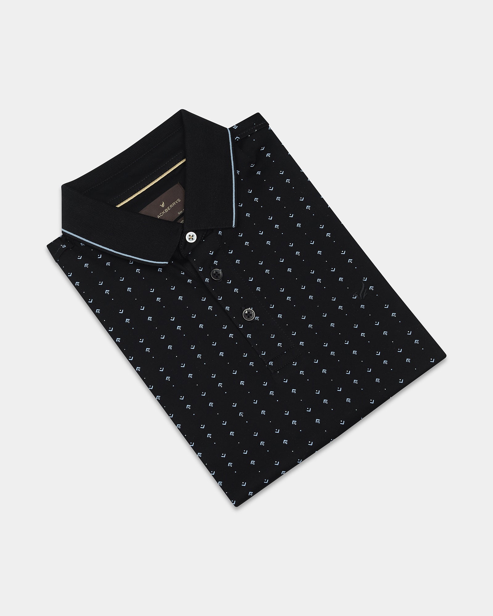 Black Printed Polo - Kima
