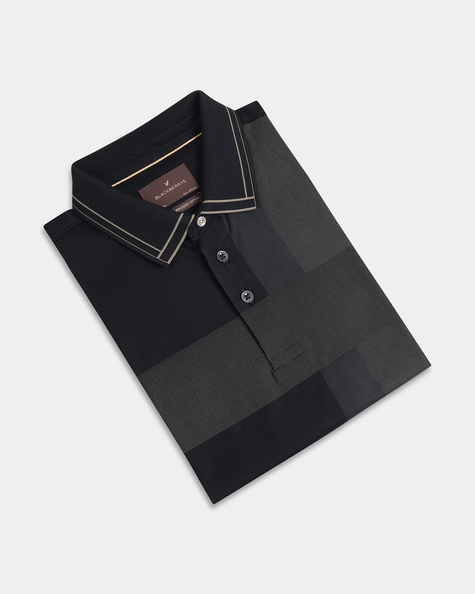 Black Printed Polo - Muki