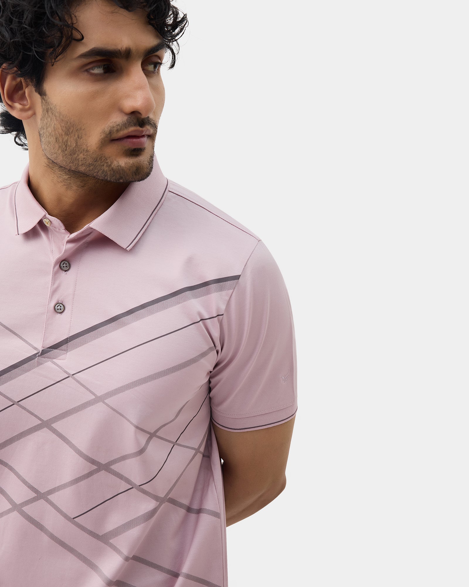 Lilac Printed Polo - Pita