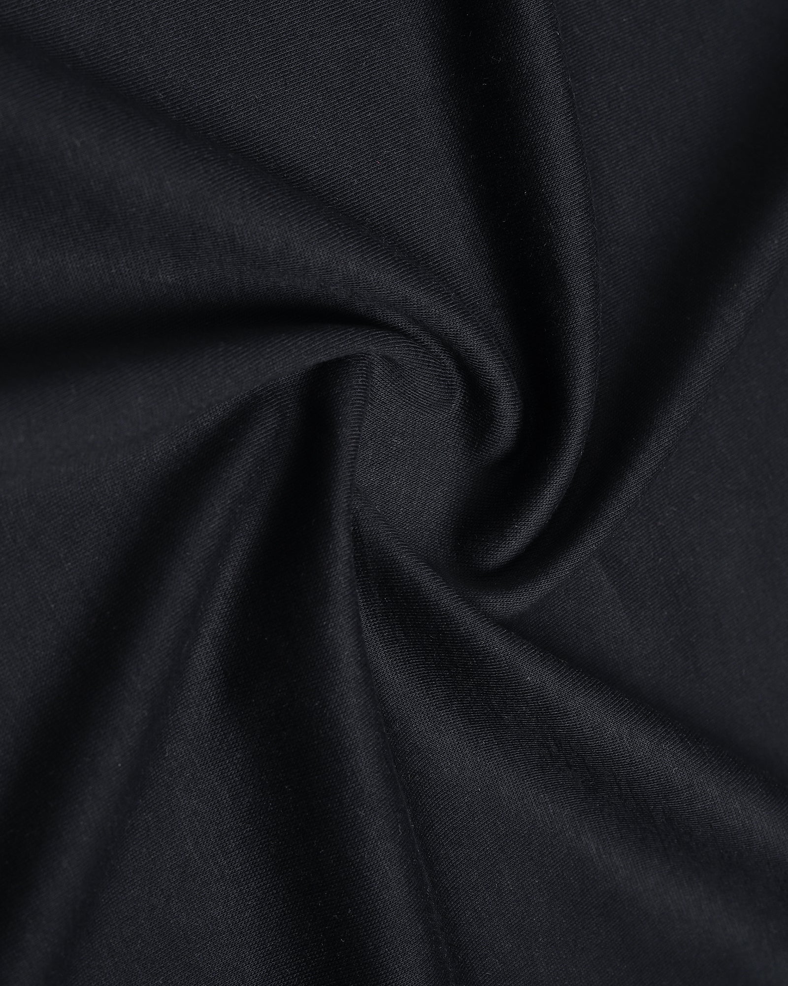 Black Crew Neck Solid T-Shirt - Ginjiro