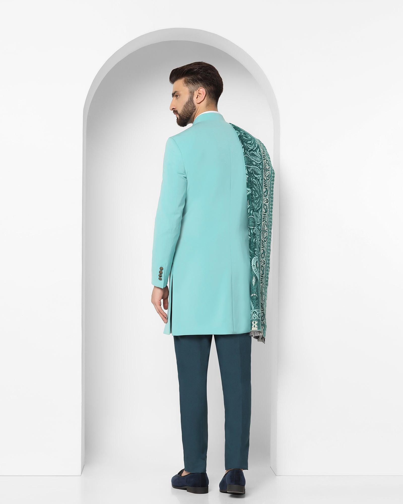 Solid Ethnic 2 Pcs Suit In Mint (Richard) - Blackberrys