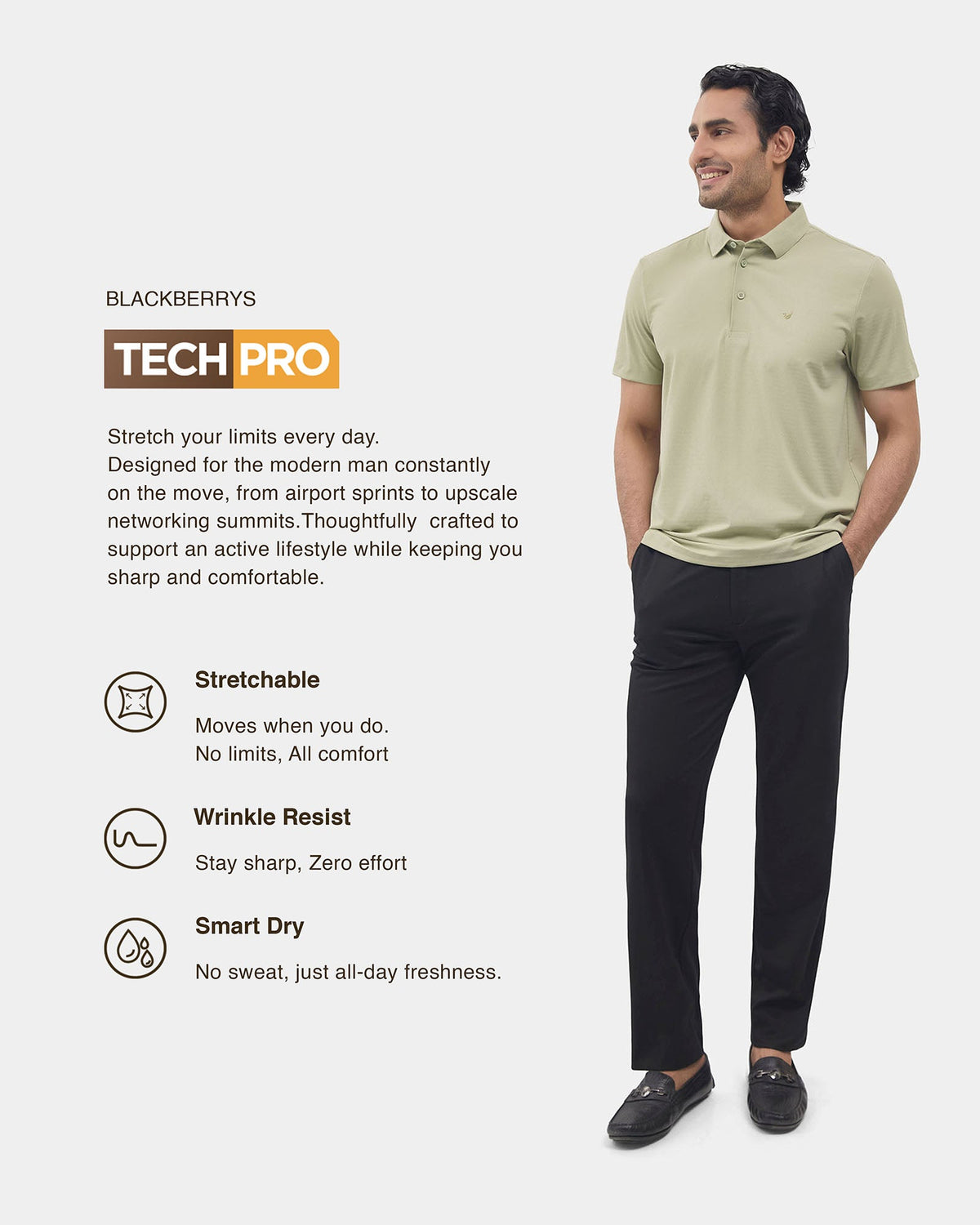 Fern Green TechPro Textured Polo - Lim