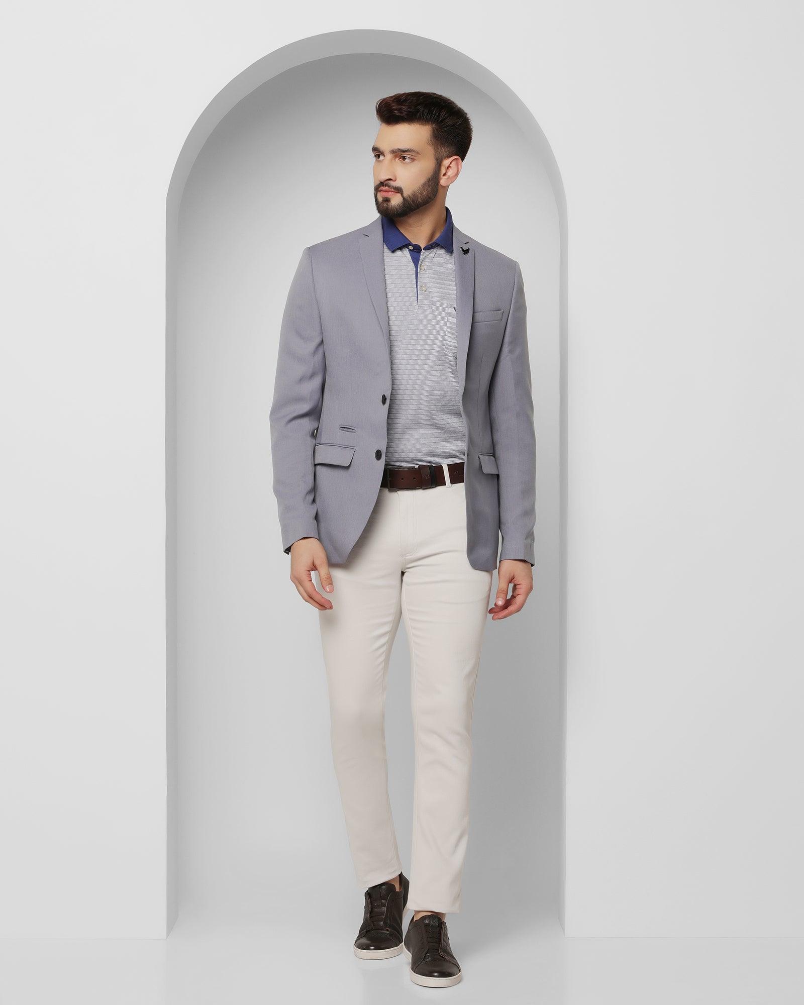 Solid Formal Blazer In Light Blue (Suarez) - Blackberrys