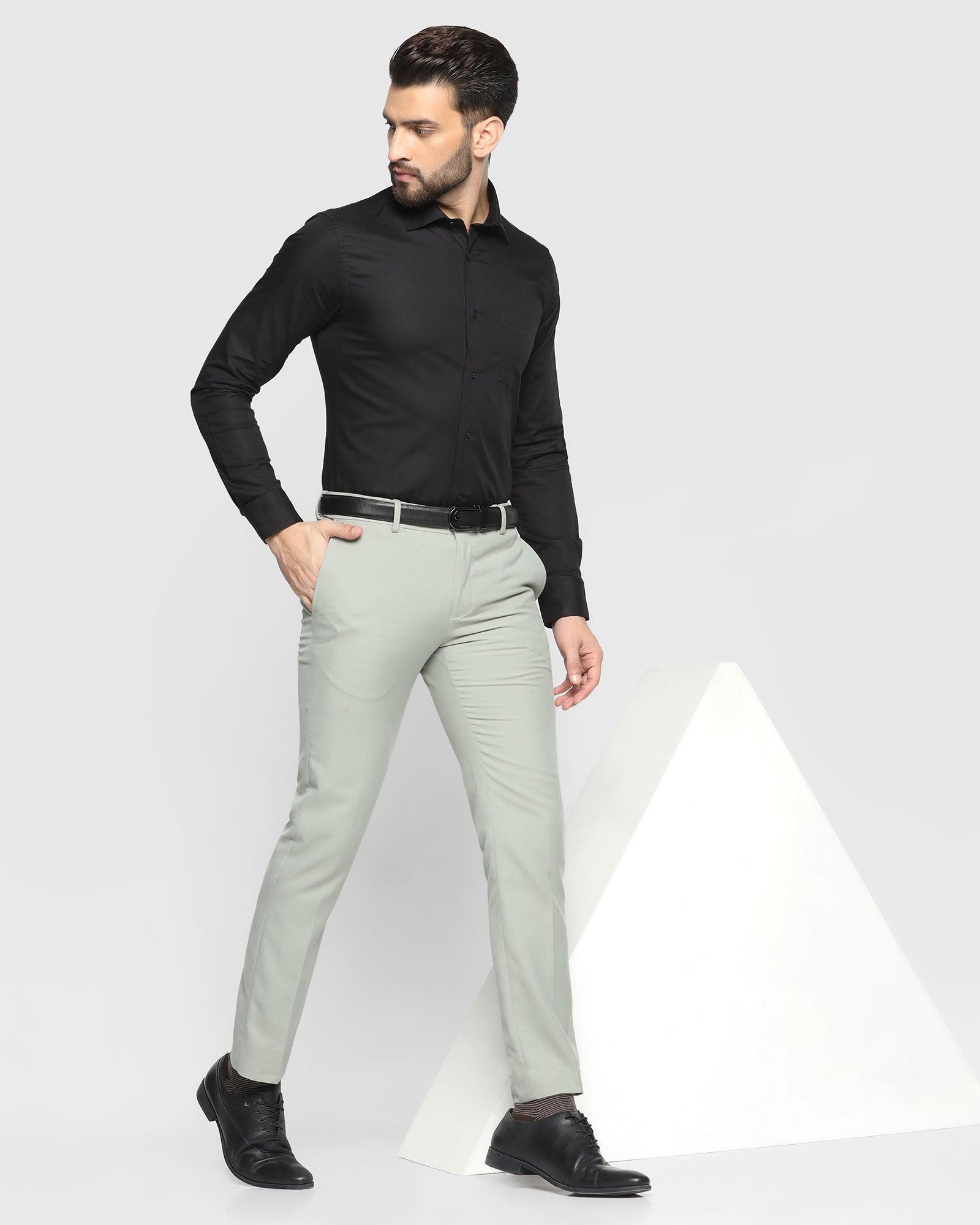 Solid Formal Shirt In Black (Otto) - Blackberrys