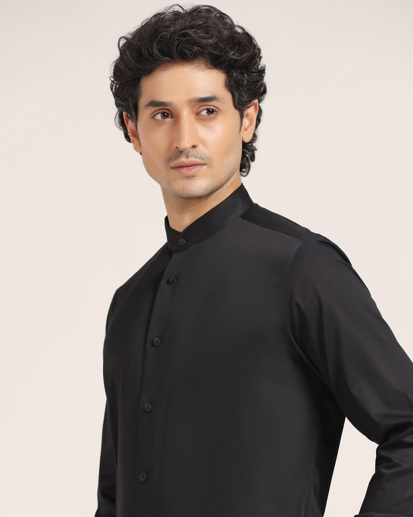 Must Haves Formal Black Solid Shirt - Sailor - Blackberrys