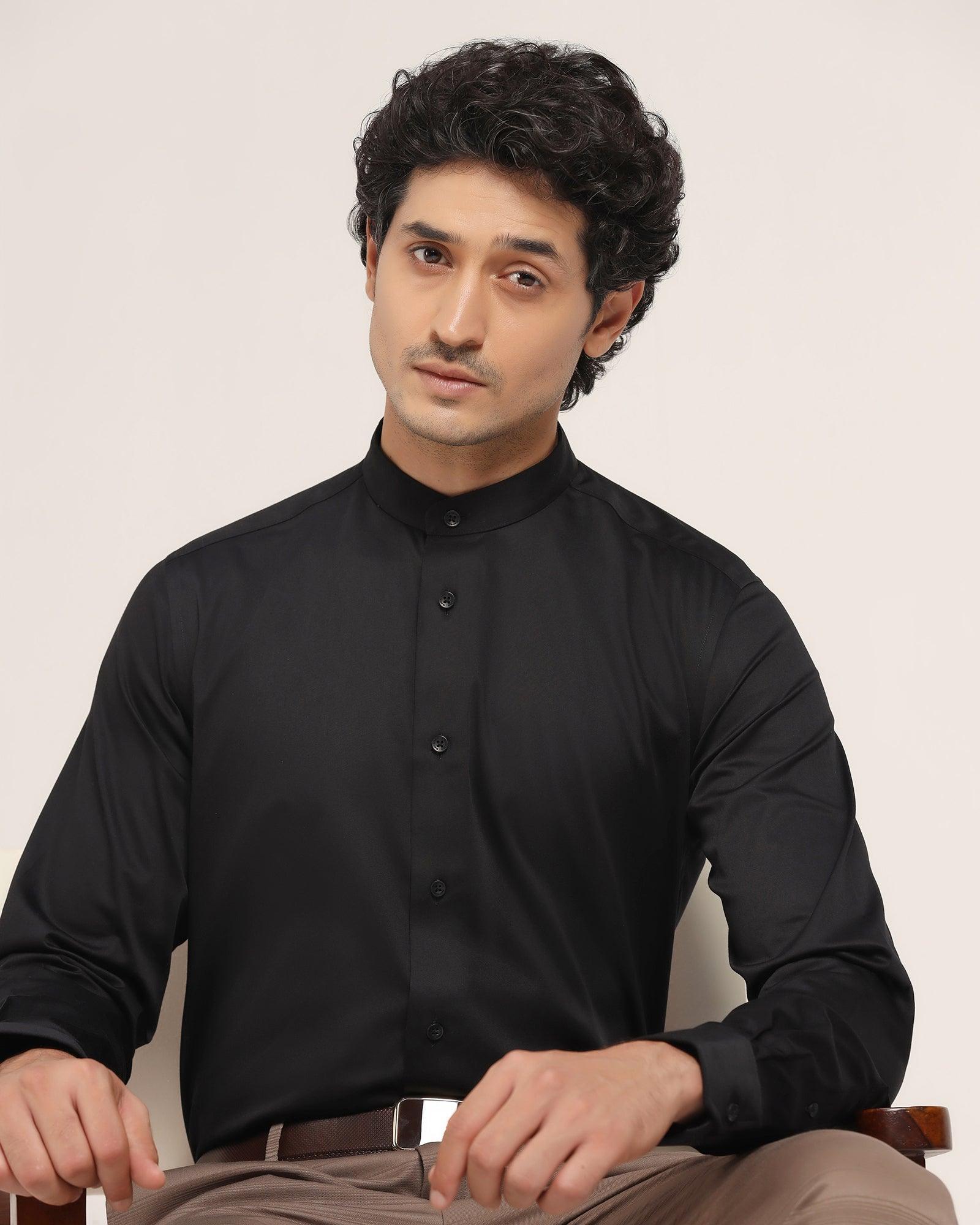 Must Haves Formal Black Solid Shirt - Sailor - Blackberrys
