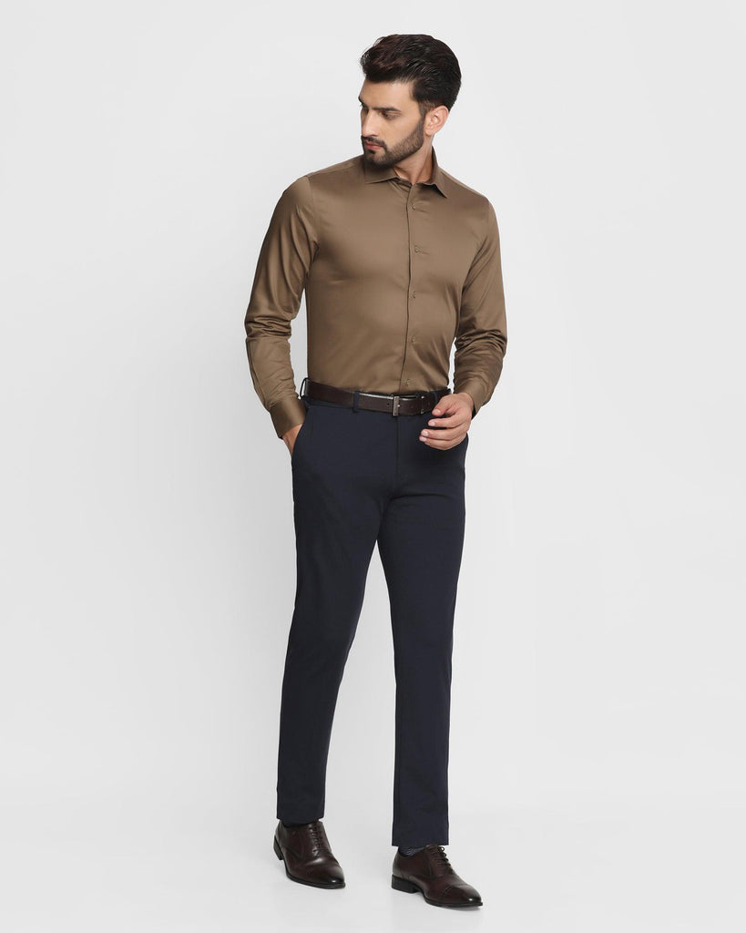 Formal Brown Solid Shirt - Carson