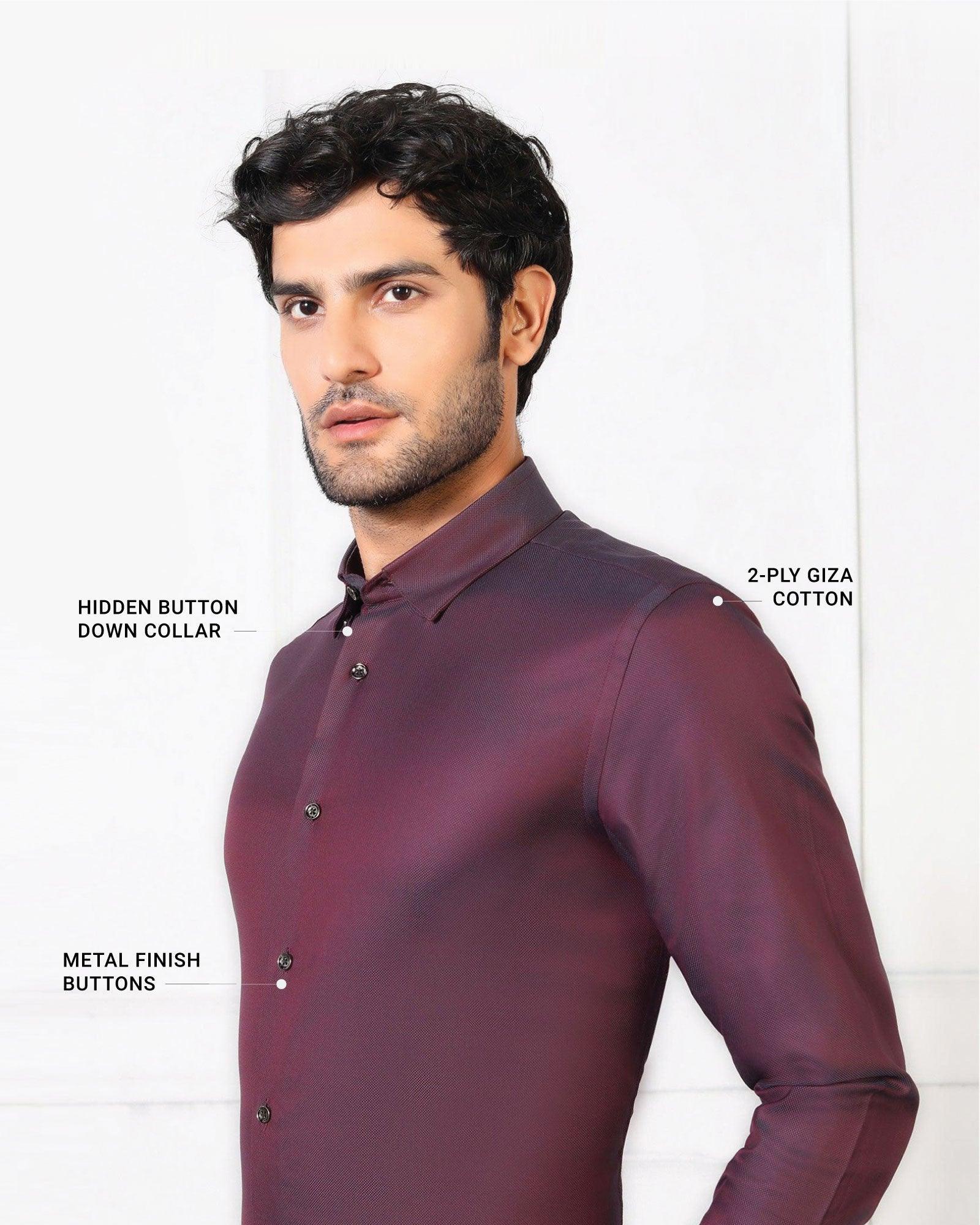 Formal Shirt In Maroon (Silvio) - Blackberrys