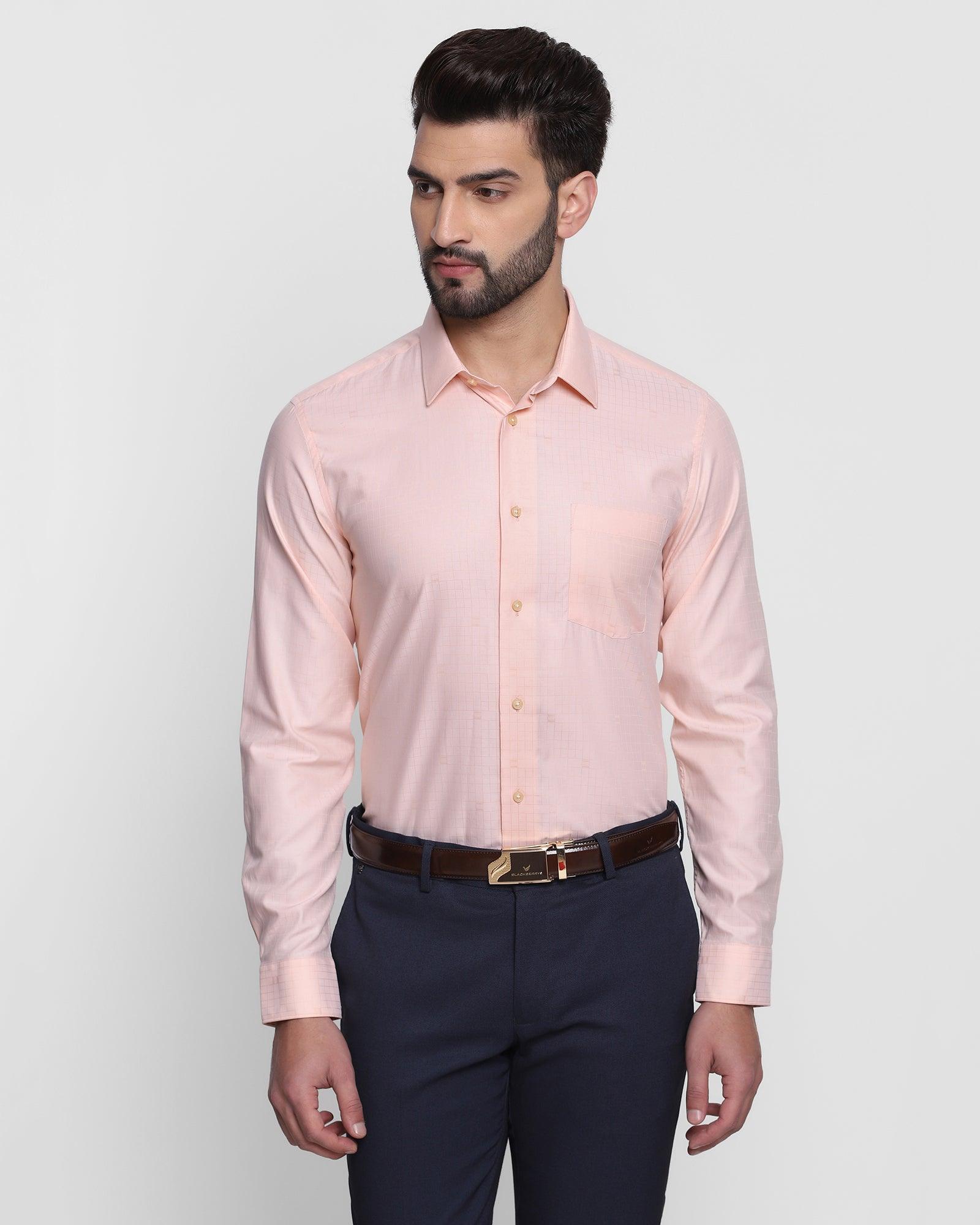 Cardinal Evaluable Indifference Formal Orange Solid Shirt - Nale
