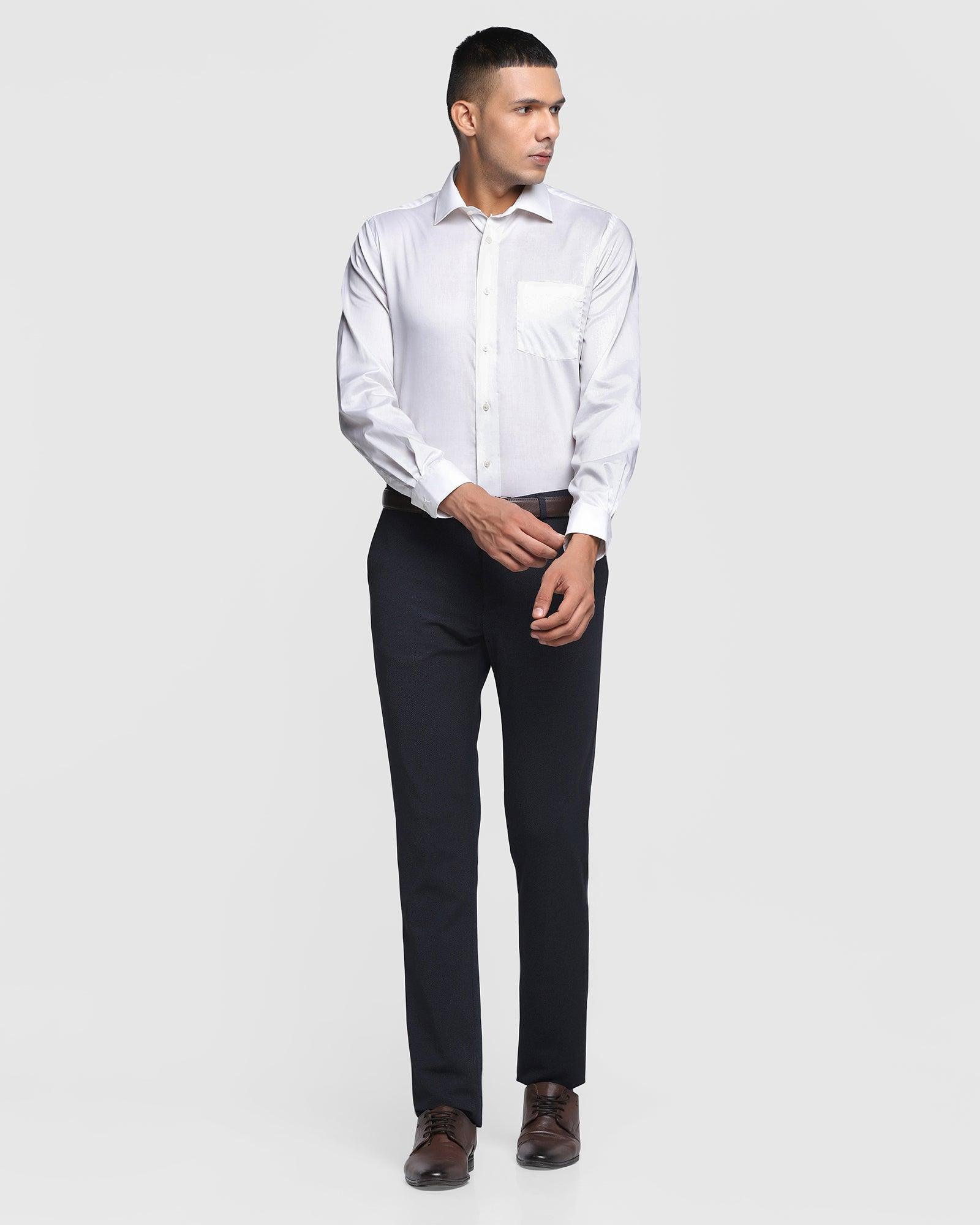 Solid Formal Shirt In White (Dawn) - Blackberrys