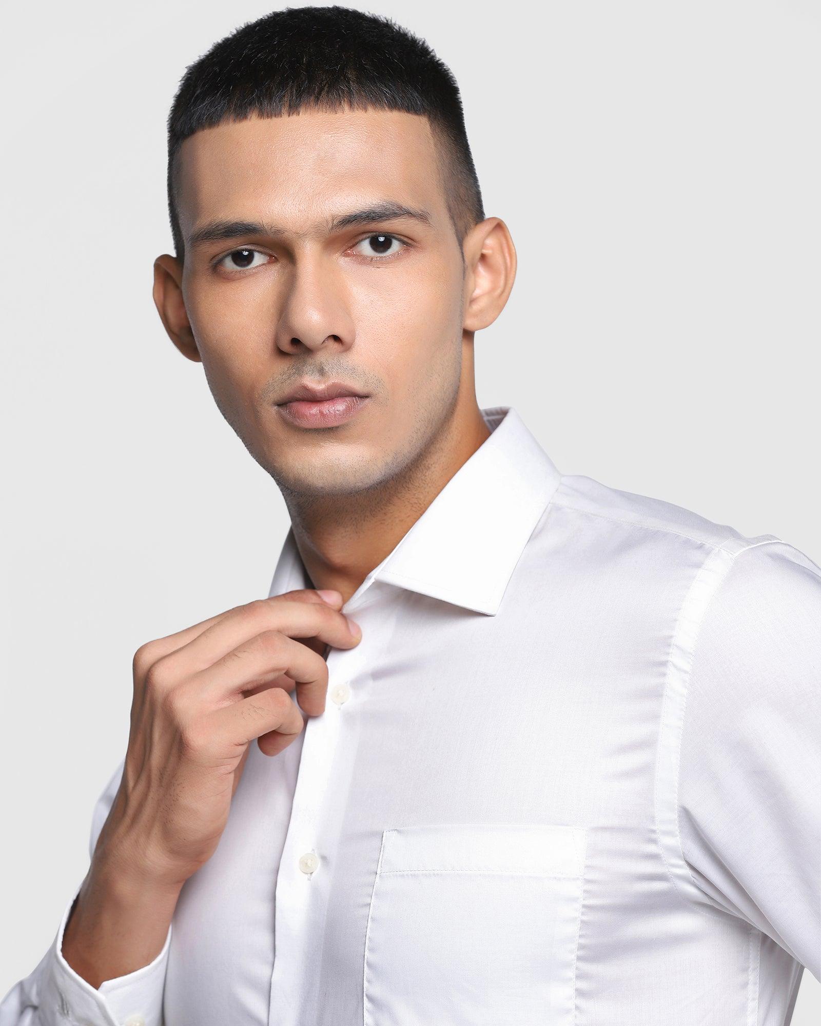 Solid Formal Shirt In White (Dawn) - Blackberrys