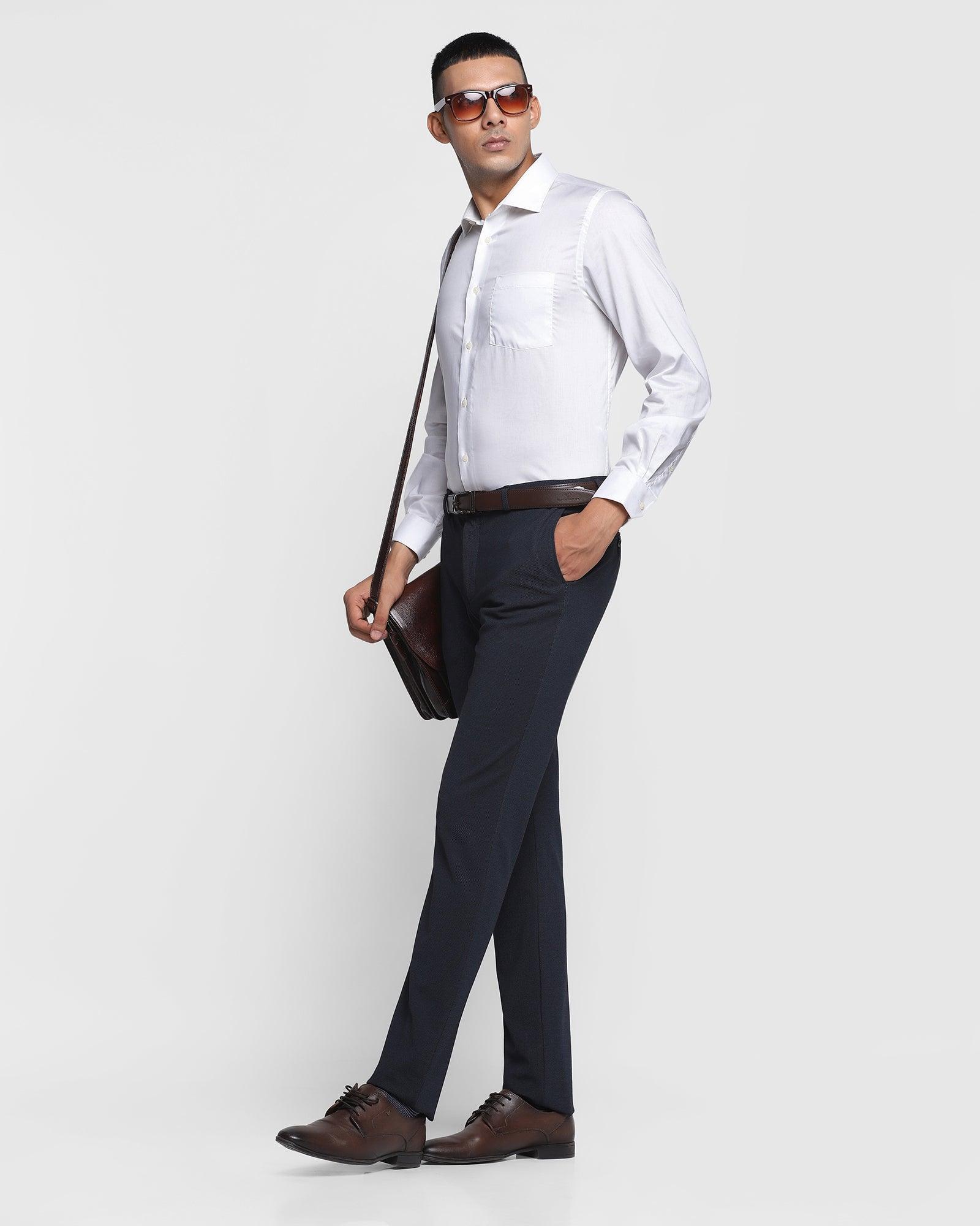 Solid Formal Shirt In White (Dawn) - Blackberrys