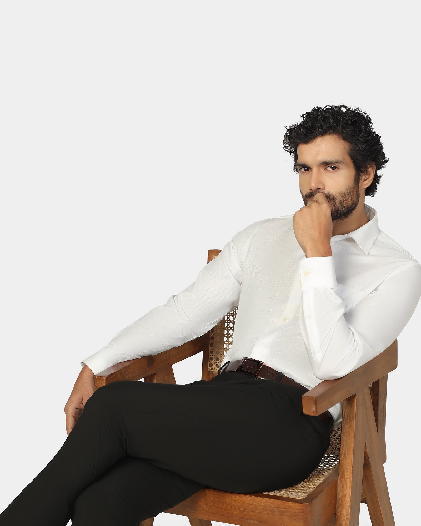 Super White Textured Shirt - Spectrum