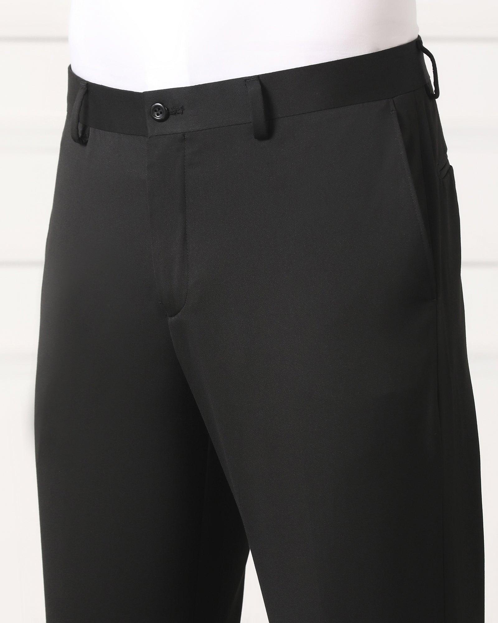 Formal Trousers In Black B-95 (Tisot) - blackberrys-clothing