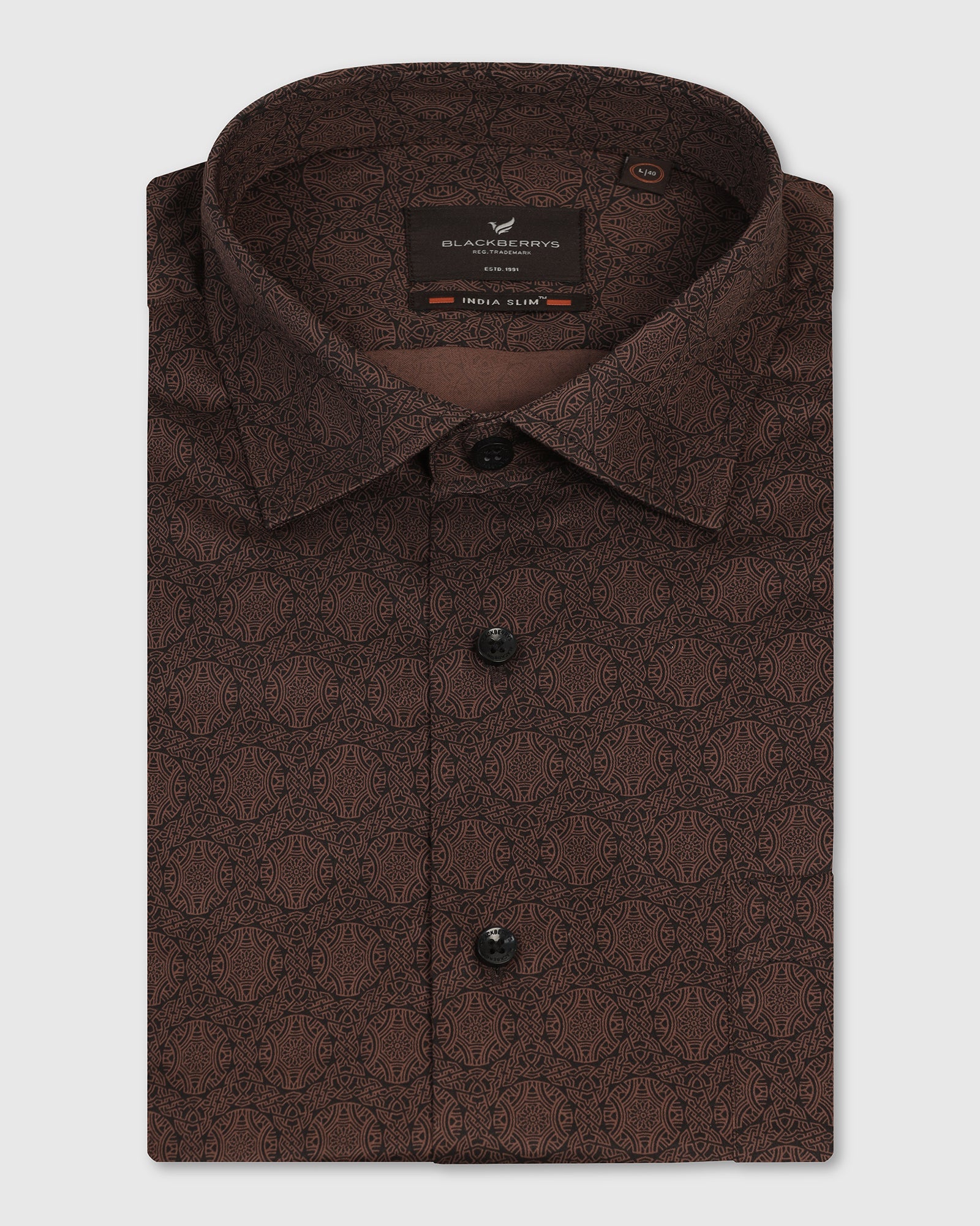 Formal Black Printed Shirt - Enzo