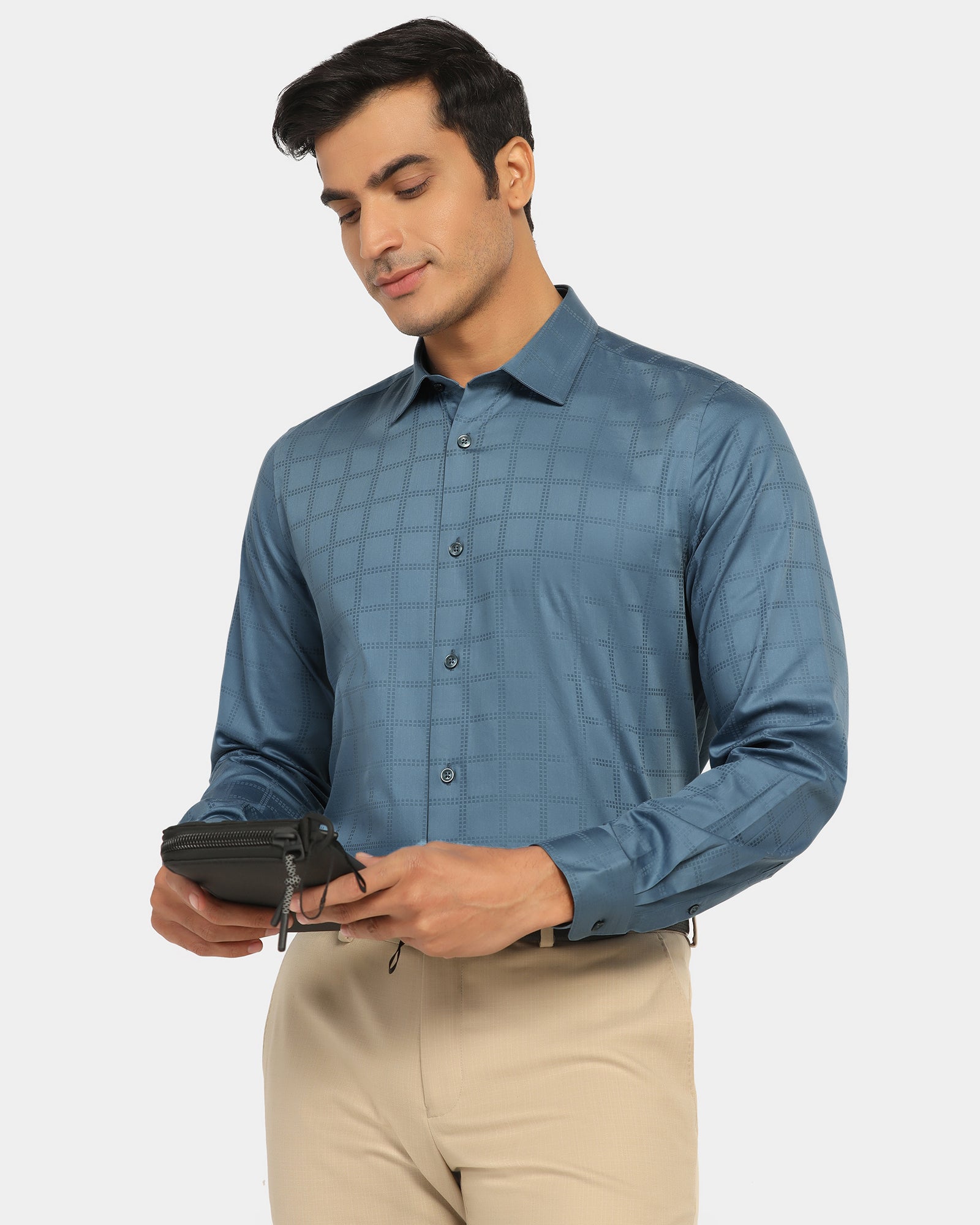 Formal Blue Check Shirt - Rhythm